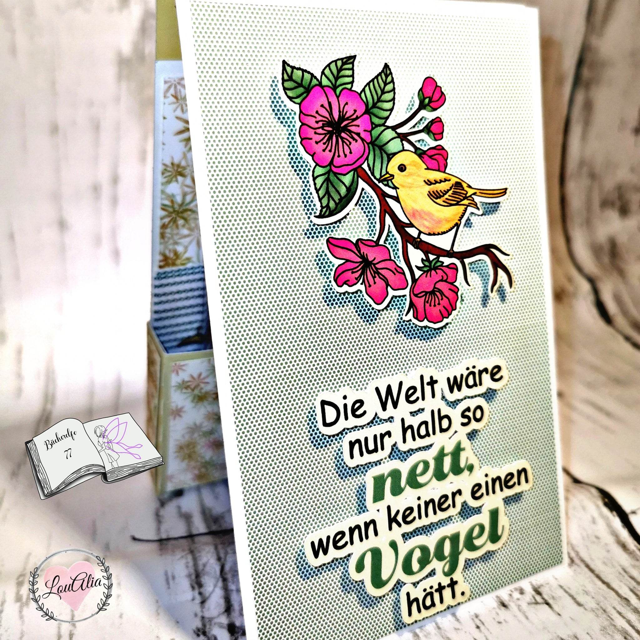 Digiset Ast mit Vogel Plotten, Sublimation, Drucken, Digistamp - Sewando
