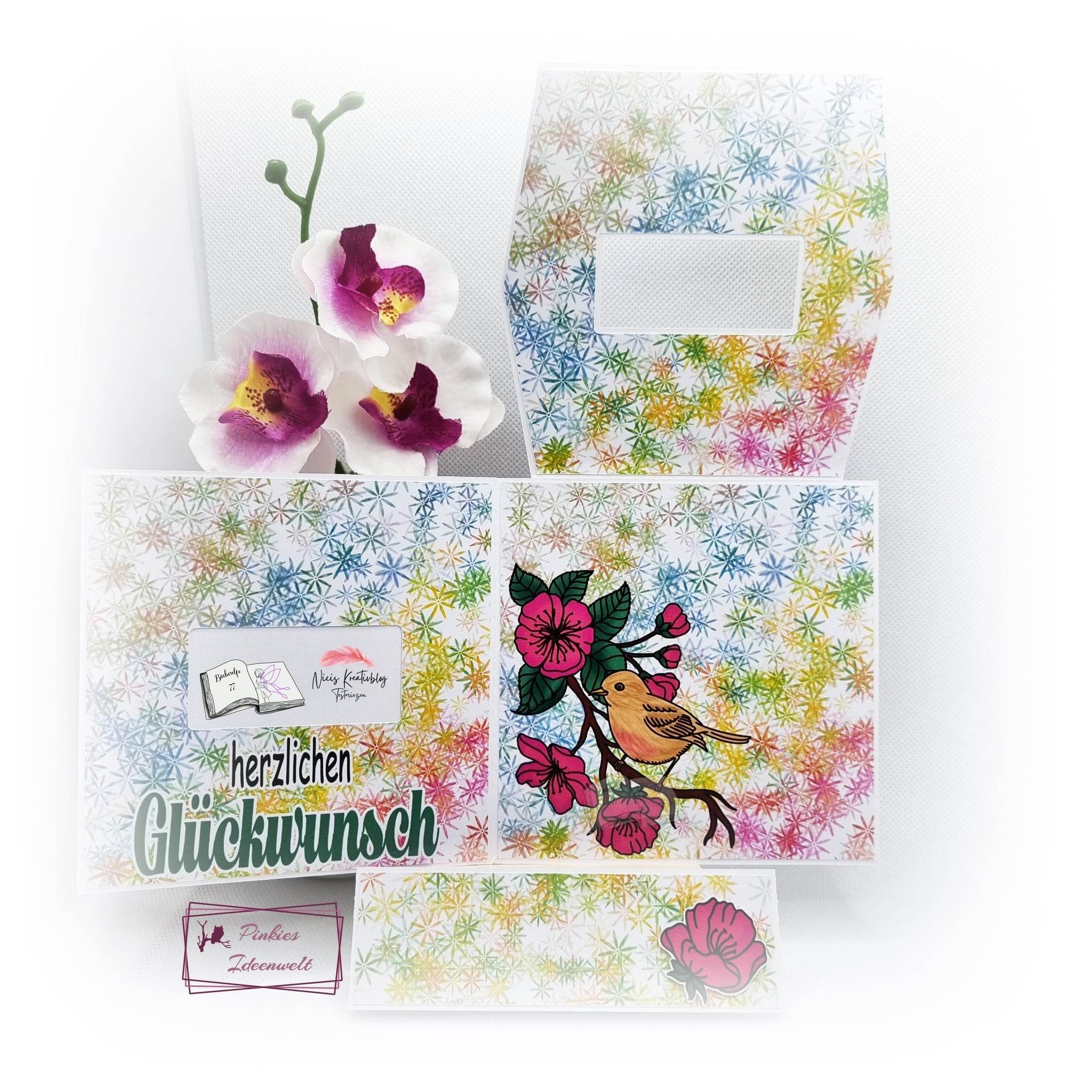 Digiset Ast mit Vogel Plotten, Sublimation, Drucken, Digistamp - Sewando