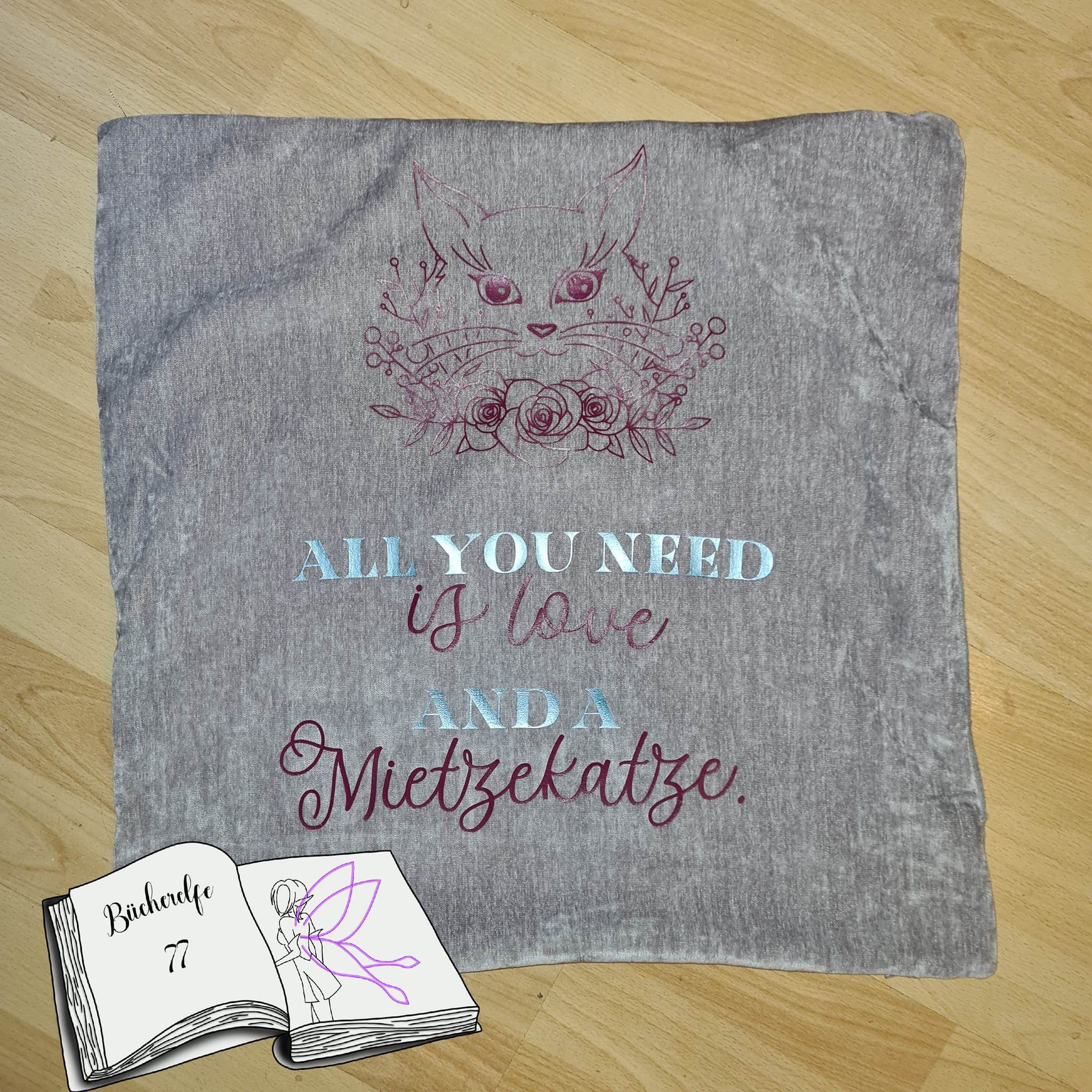 Digiset Blumenkatze Plotten, Sublimation, Drucken, Digistamp - Sewando