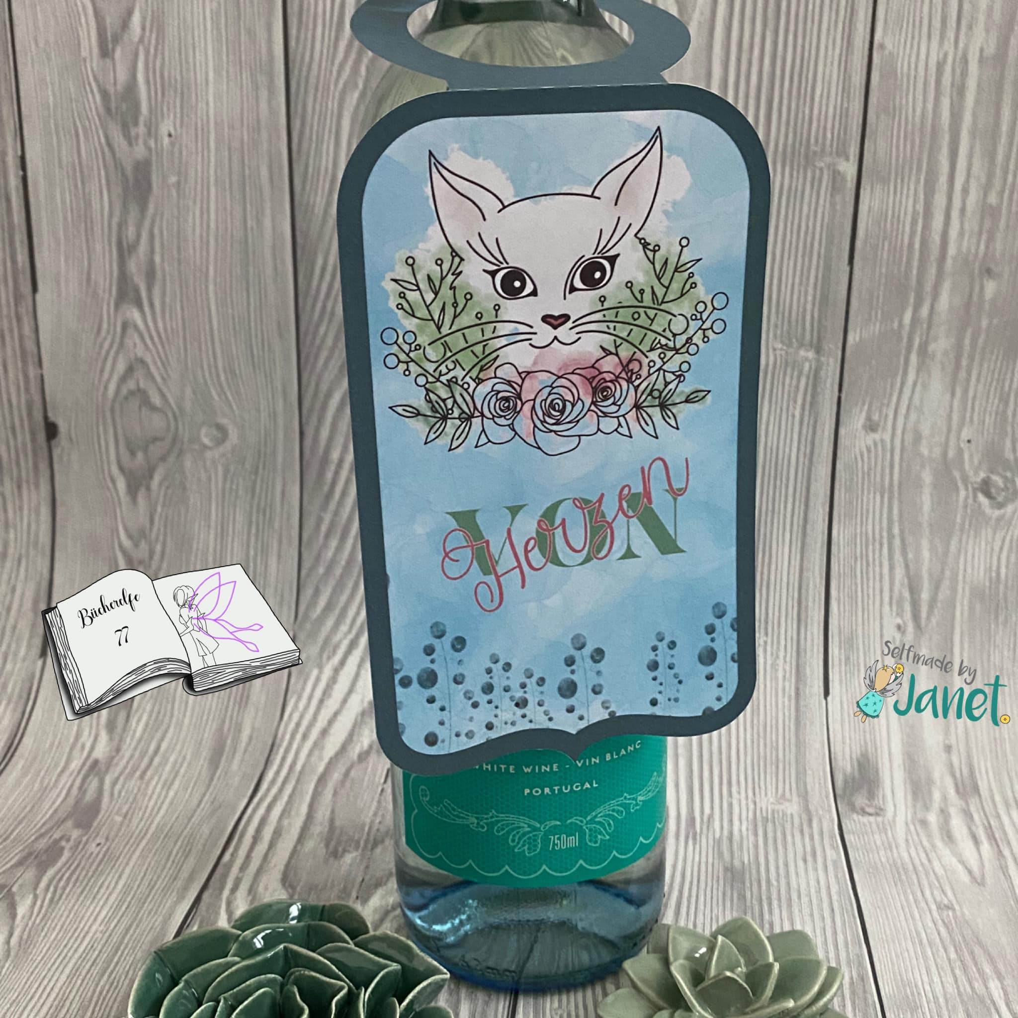 Digiset Blumenkatze Plotten, Sublimation, Drucken, Digistamp - Sewando