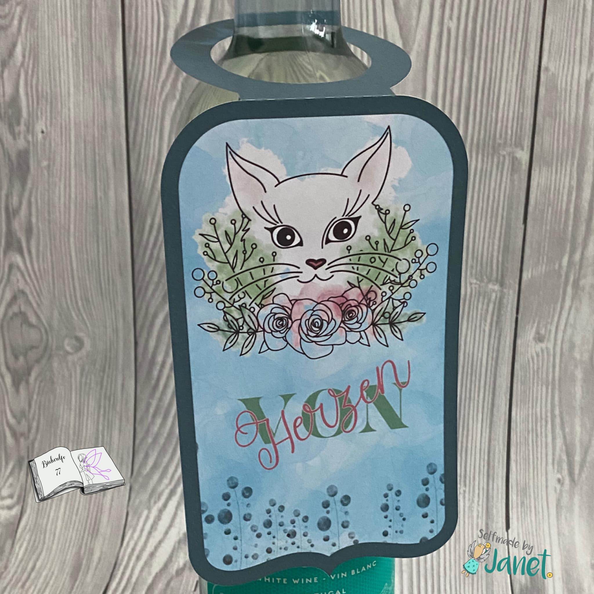 Digiset Blumenkatze Plotten, Sublimation, Drucken, Digistamp - Sewando