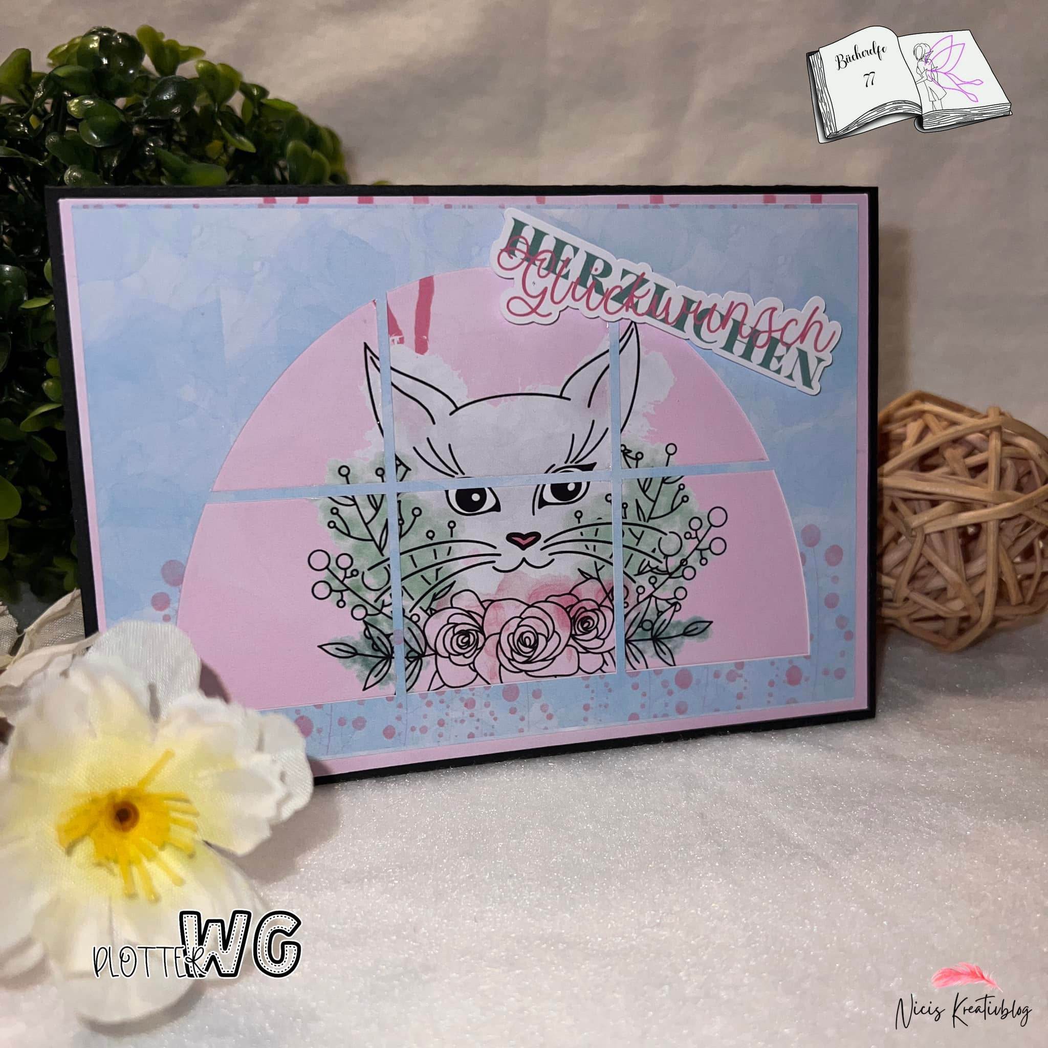 Digiset Blumenkatze Plotten, Sublimation, Drucken, Digistamp - Sewando