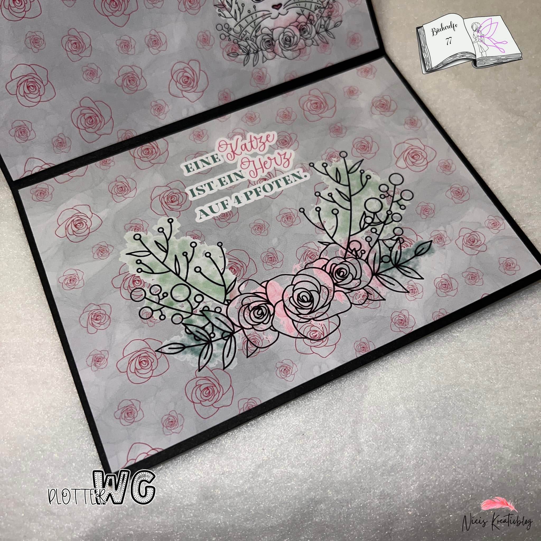 Digiset Blumenkatze Plotten, Sublimation, Drucken, Digistamp - Sewando