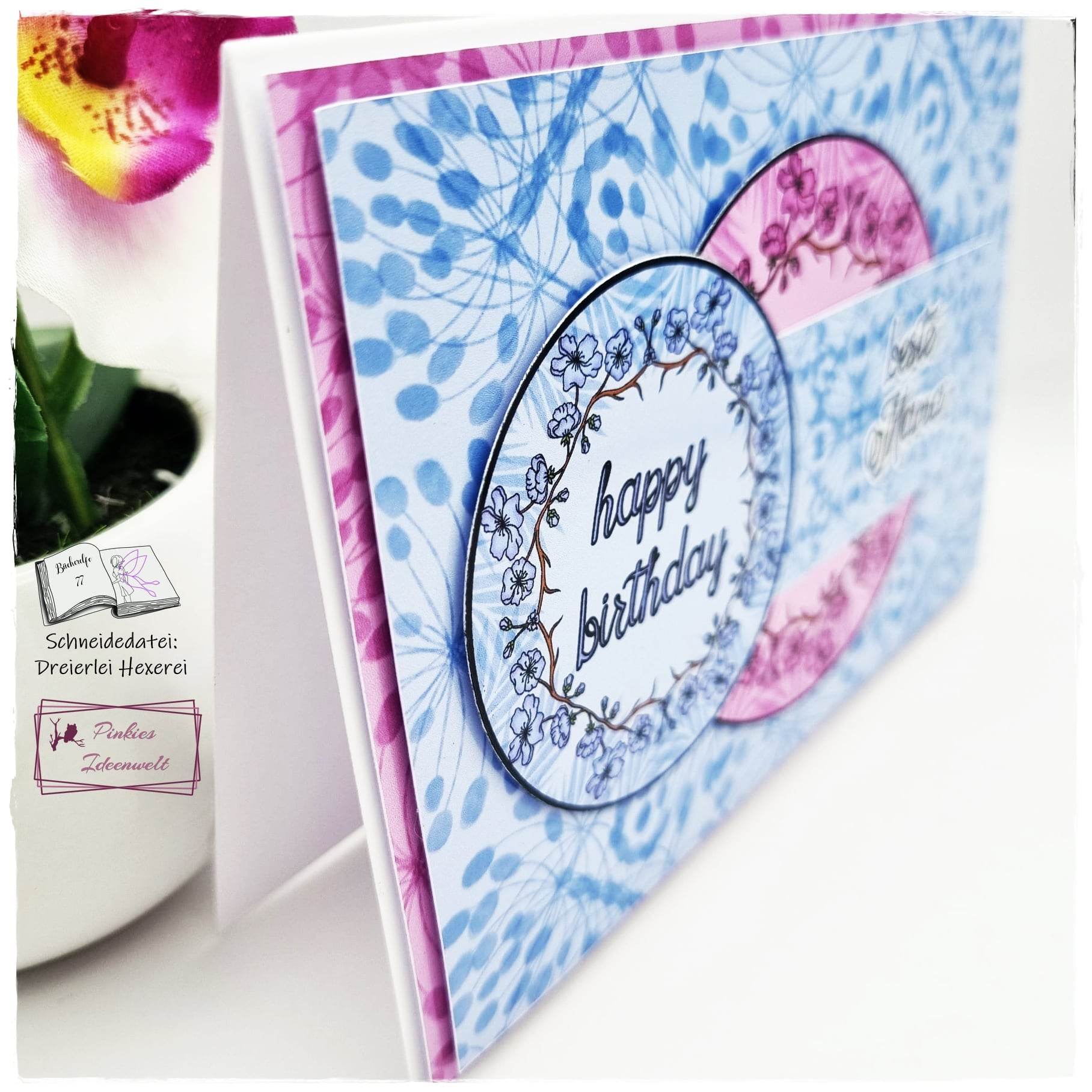 Digiset Blumen Kranz Plotten, Sublimation, Drucken, Digistamp - Sewando