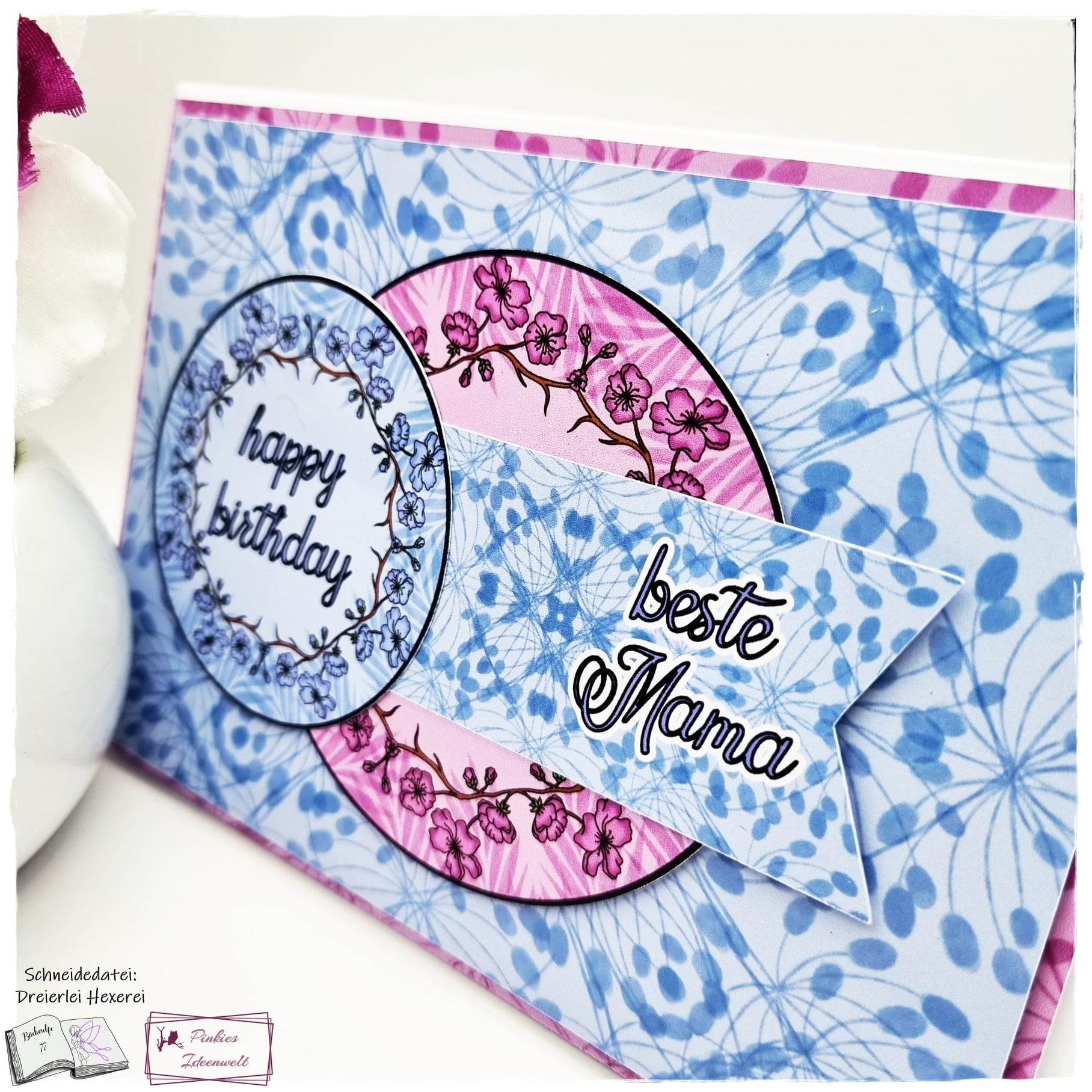 Digiset Blumen Kranz Plotten, Sublimation, Drucken, Digistamp - Sewando