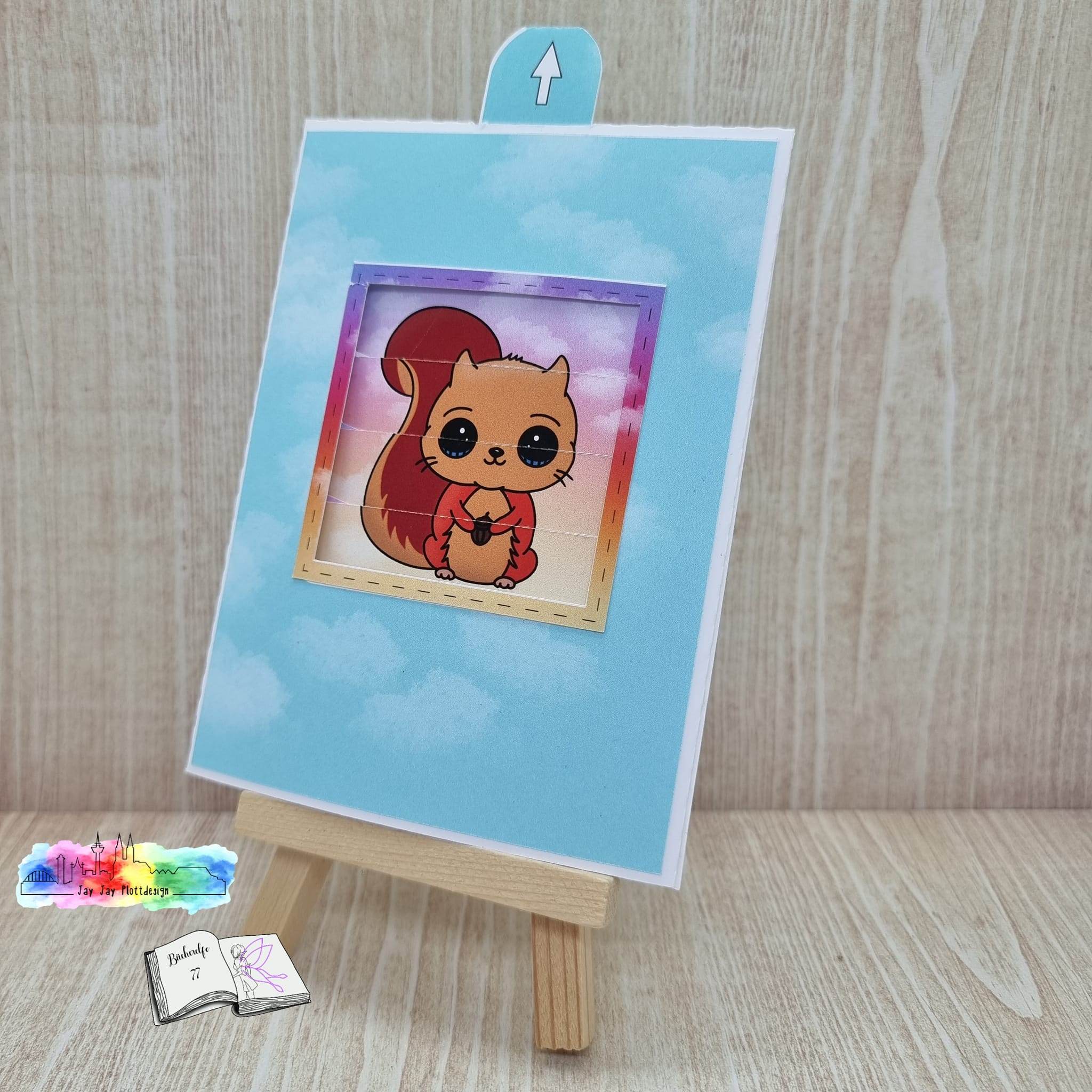 Digiset Eichhörnchen Puschel Plotten, Sublimation, Drucken, Digistamp - Sewando
