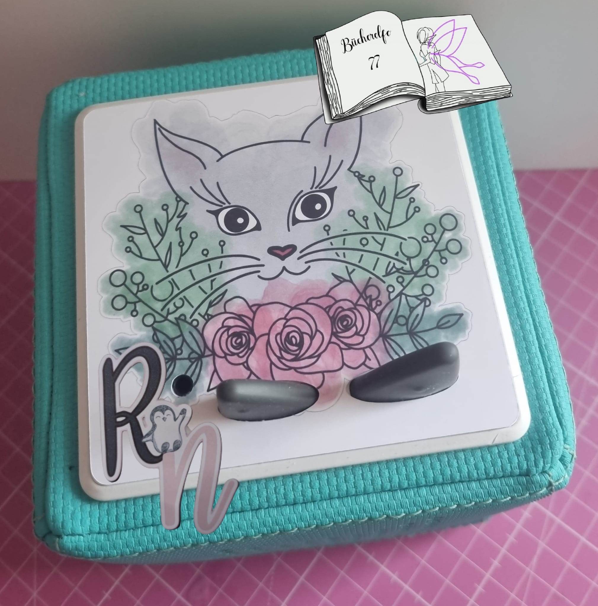 Digiset Blumenkatze Plotten, Sublimation, Drucken, Digistamp - Sewando