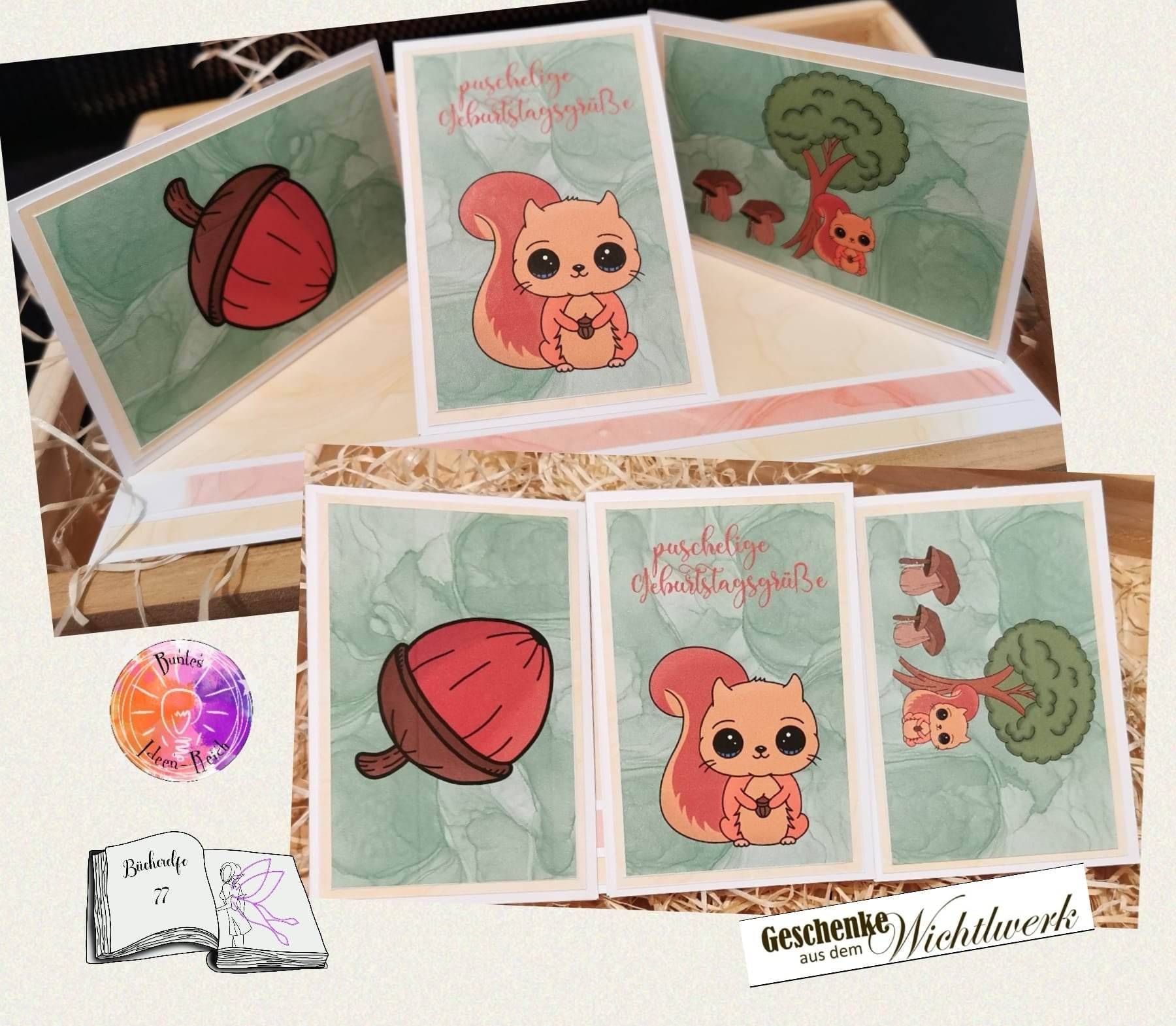 Digiset Eichhörnchen Puschel Plotten, Sublimation, Drucken, Digistamp - Sewando