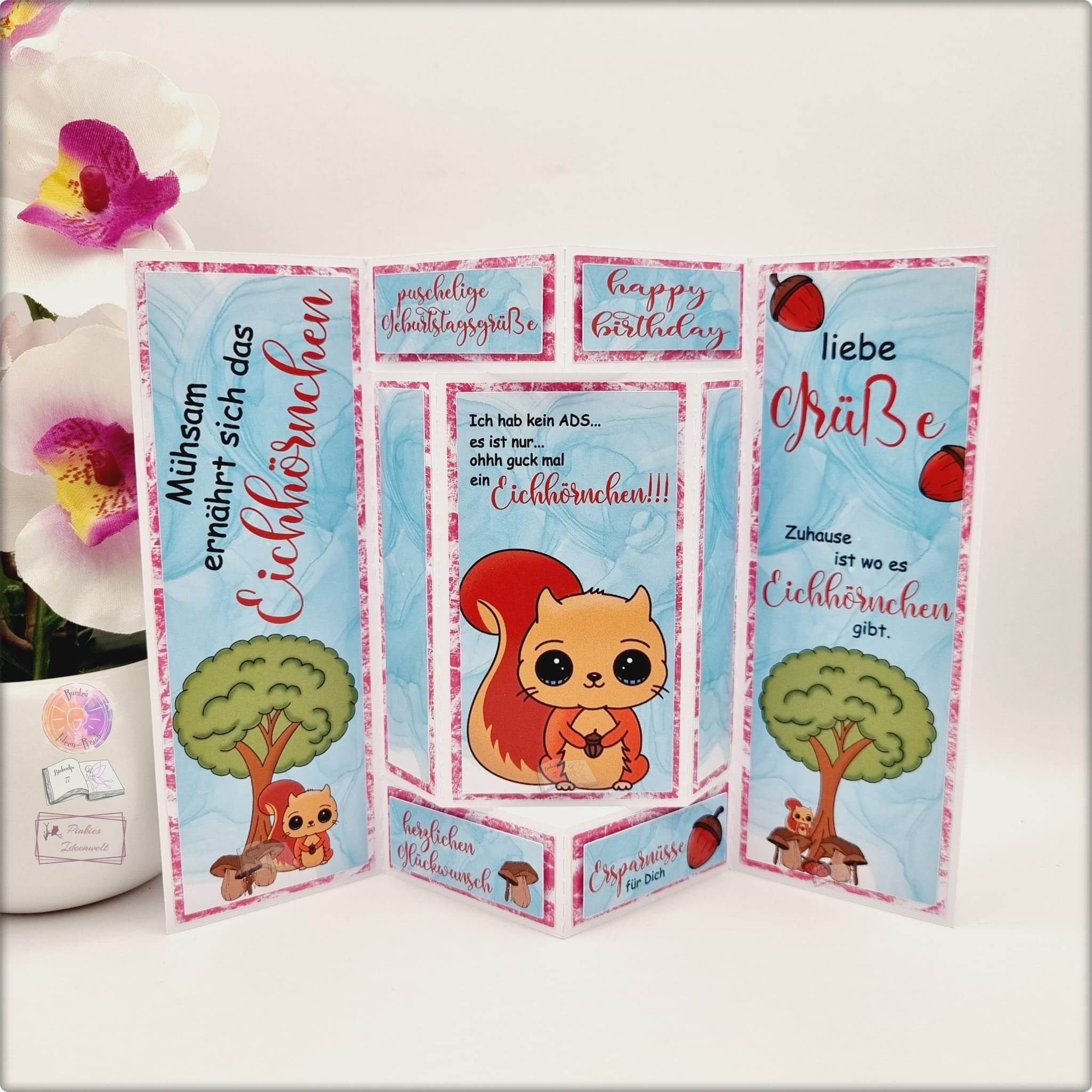 Digiset Eichhörnchen Puschel Plotten, Sublimation, Drucken, Digistamp - Sewando