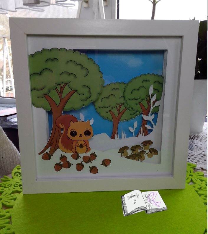 Digiset Eichhörnchen Puschel Plotten, Sublimation, Drucken, Digistamp - Sewando