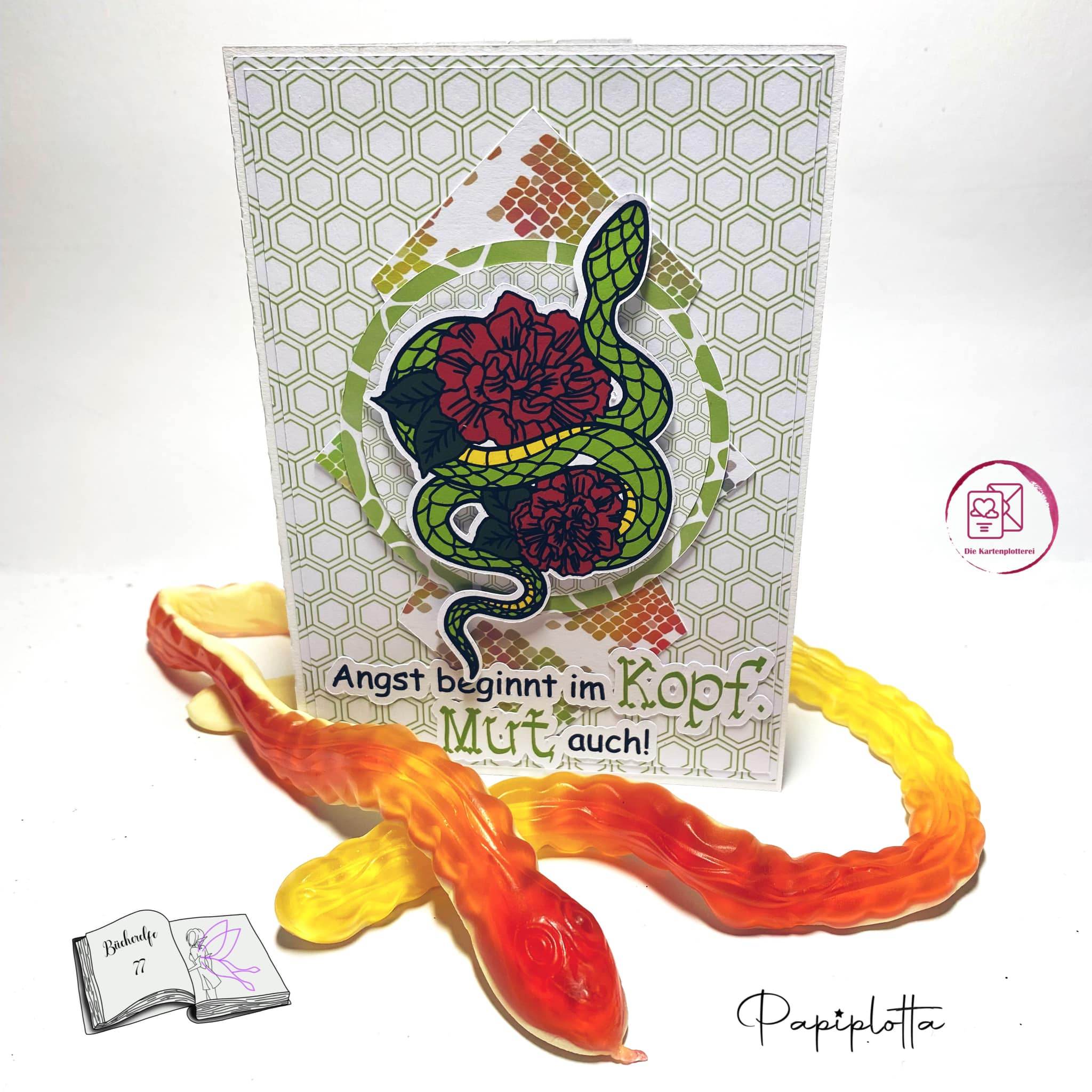 Digiset Schlange mit Nelken Sublimation, Digistamp, Digipaper - Sewando