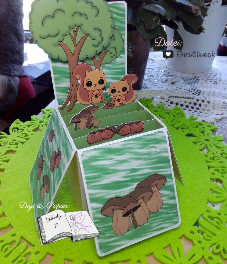 Digiset Eichhörnchen Puschel Plotten, Sublimation, Drucken, Digistamp - Sewando