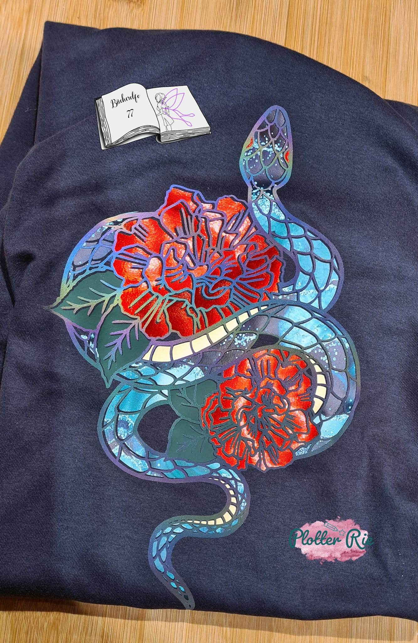Digiset Schlange mit Nelken Sublimation, Digistamp, Digipaper - Sewando