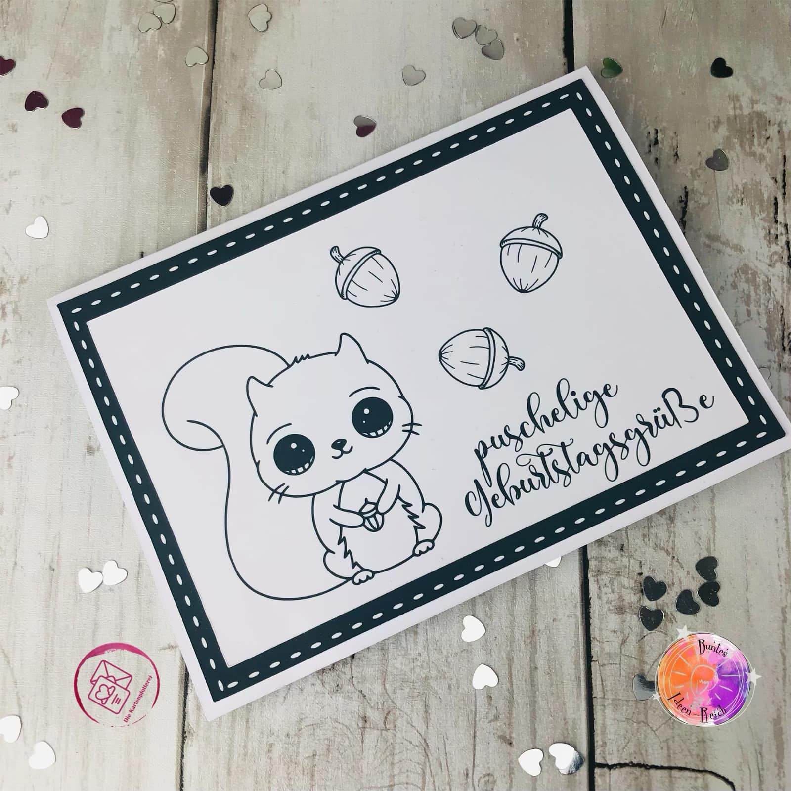 Digiset Eichhörnchen Puschel Plotten, Sublimation, Drucken, Digistamp - Sewando