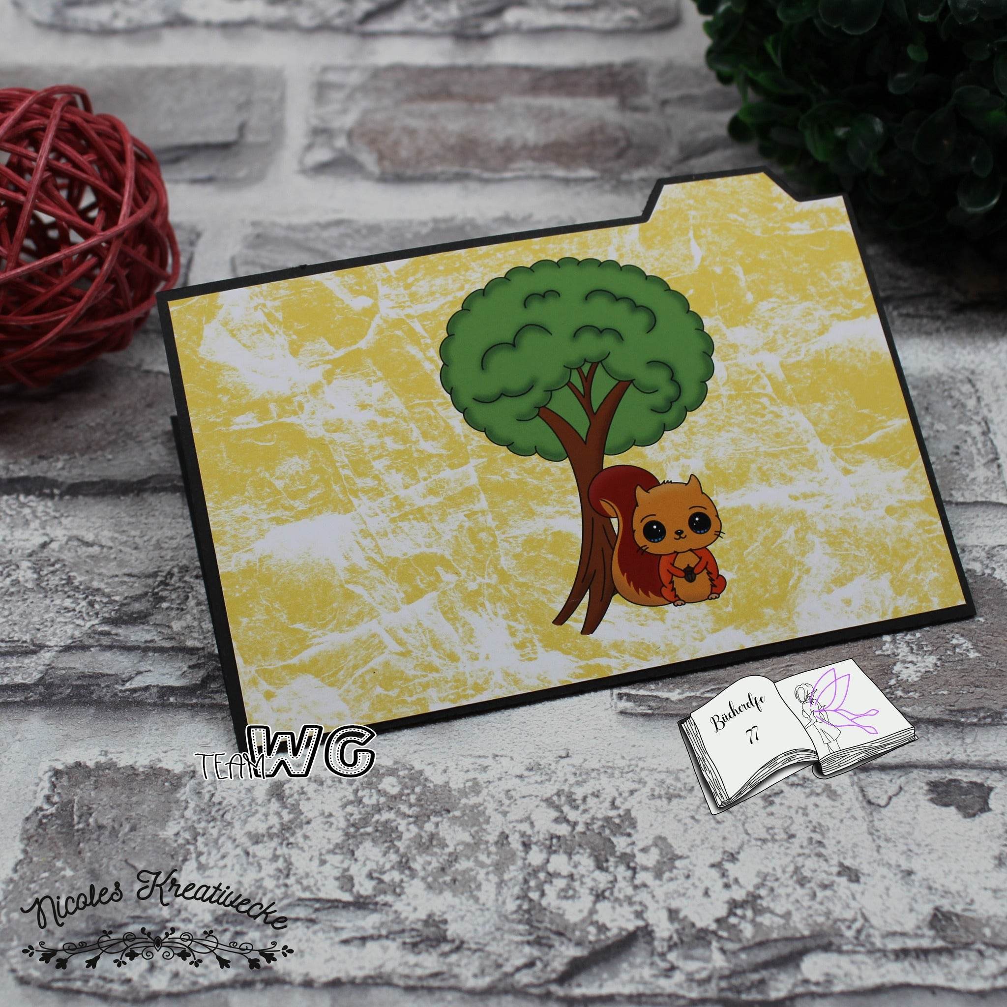 Digiset Eichhörnchen Puschel Plotten, Sublimation, Drucken, Digistamp - Sewando