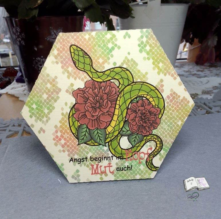 Plotterdatei Schlange mit Nelken Plotterdatei, Sublimation, Digistamp, Digipaper - Sewando