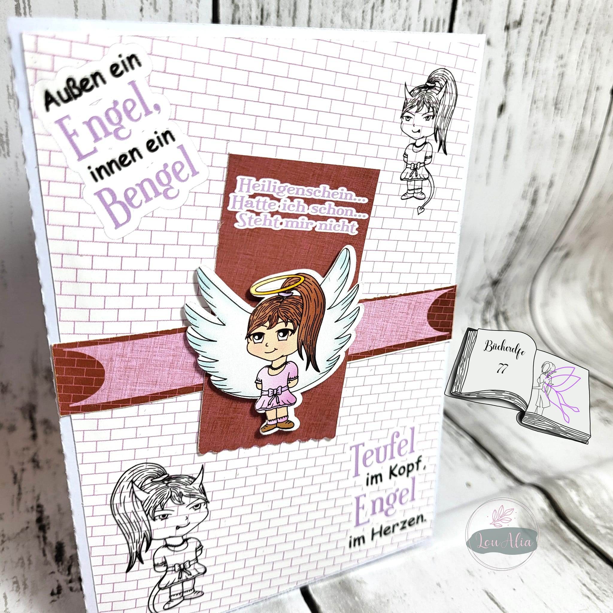 Digiset (B)Engeline Digistamp, Digipaper, Plotterdatei, Sublimation, Druck - Sewando