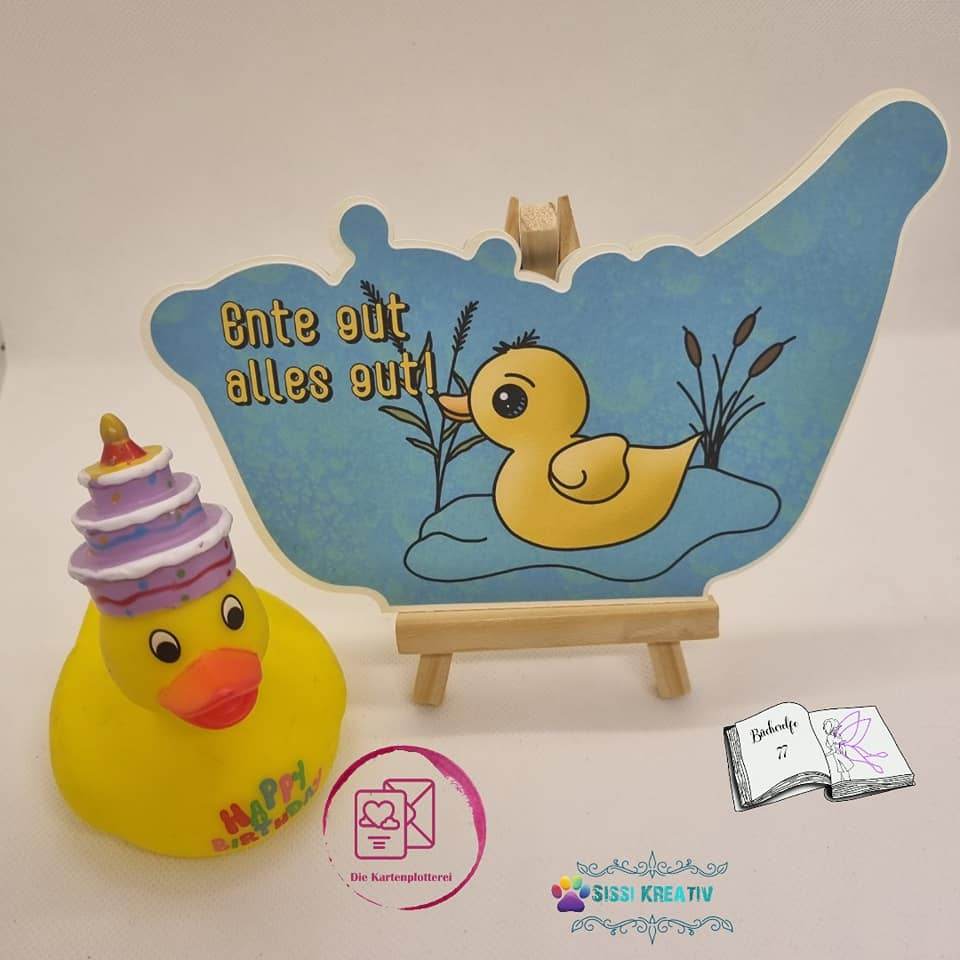 Digiset Ente gut alles gut Plotterdatei, Sublimation, Digistamp, Digipaper - Sewando