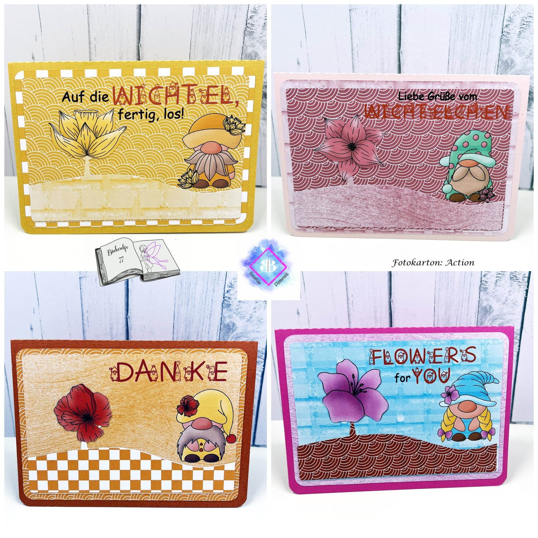 Digiset Blumenwichtel Plotterdatei, Sublimation, Digistamp, Digipaper - Sewando