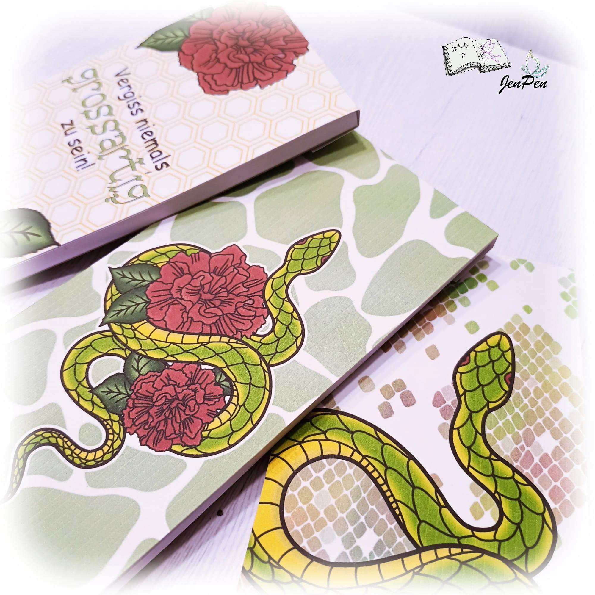 Plotterdatei Schlange mit Nelken Plotterdatei, Sublimation, Digistamp, Digipaper - Sewando