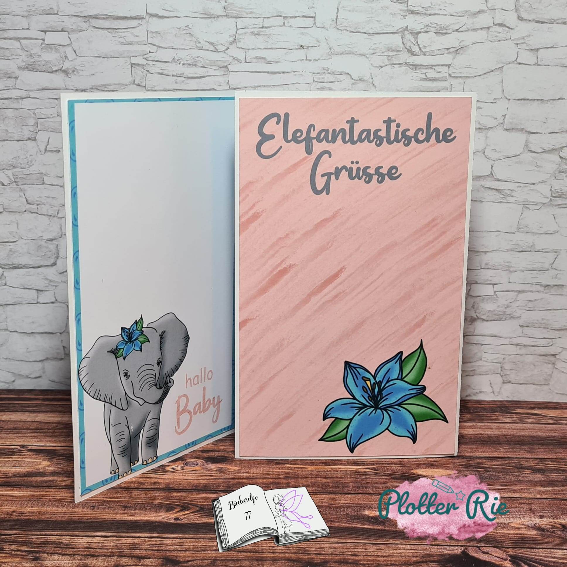 Plotterdatei Elefantenbaby, Sublimation, Digistamp, Digipaper - Sewando