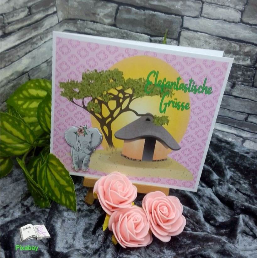 Plotterdatei Elefantenbaby, Sublimation, Digistamp, Digipaper - Sewando