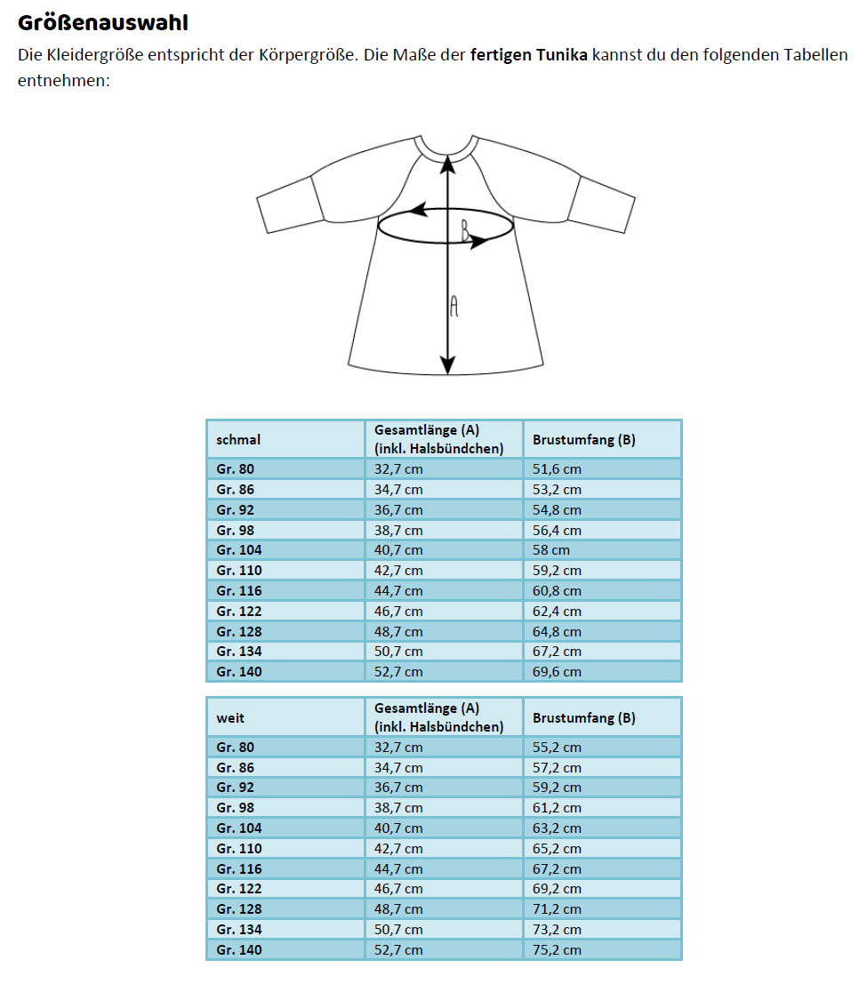 Schnittmuster timtom No.27 Raglantunika mit vorne-wie-hinten-Ausschnitt in zwei Weiten Gr. 80-140 - Sewando