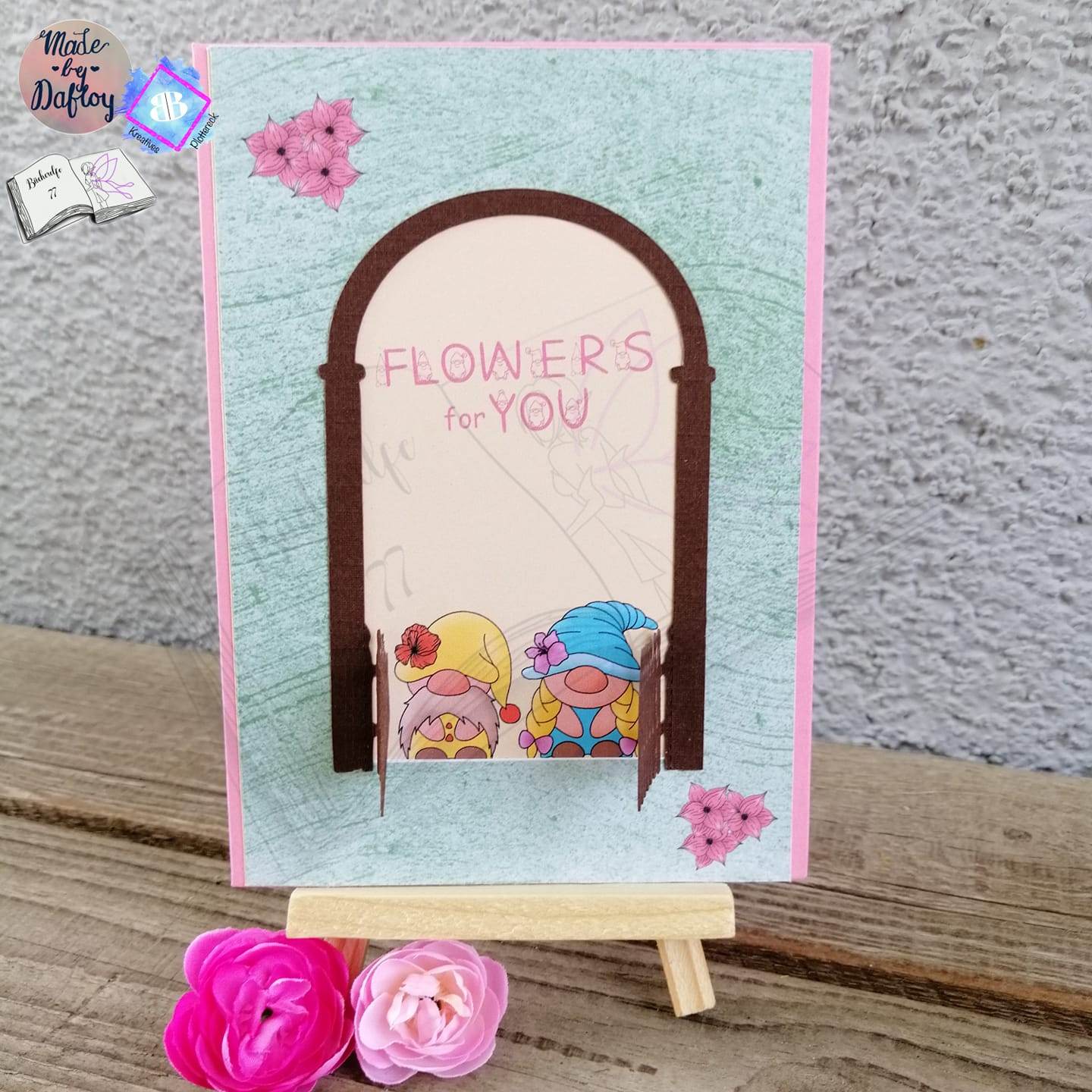 Digiset Blumenwichtel Plotterdatei, Sublimation, Digistamp, Digipaper - Sewando