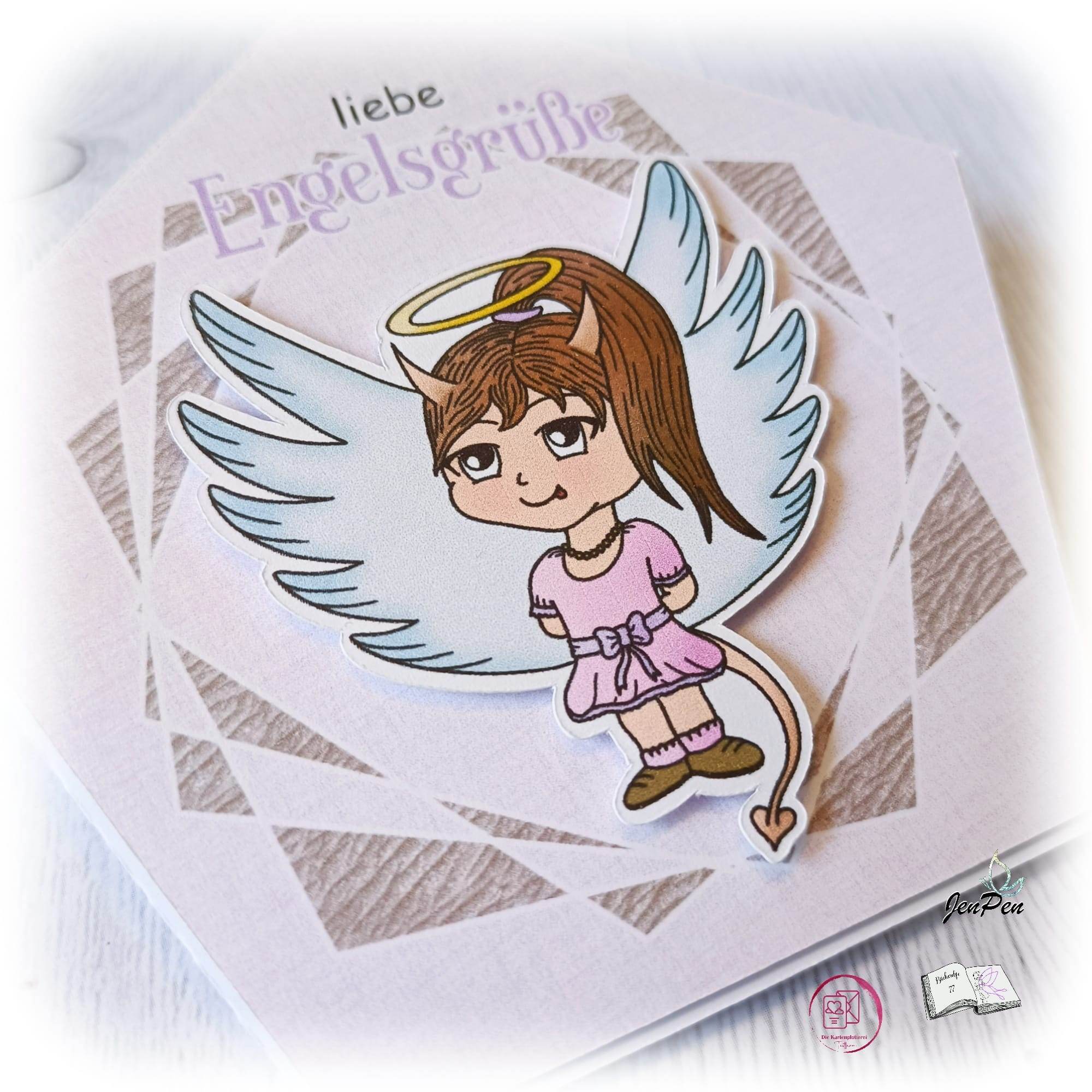 Digiset (B)Engeline Digistamp, Digipaper, Plotterdatei, Sublimation, Druck - Sewando