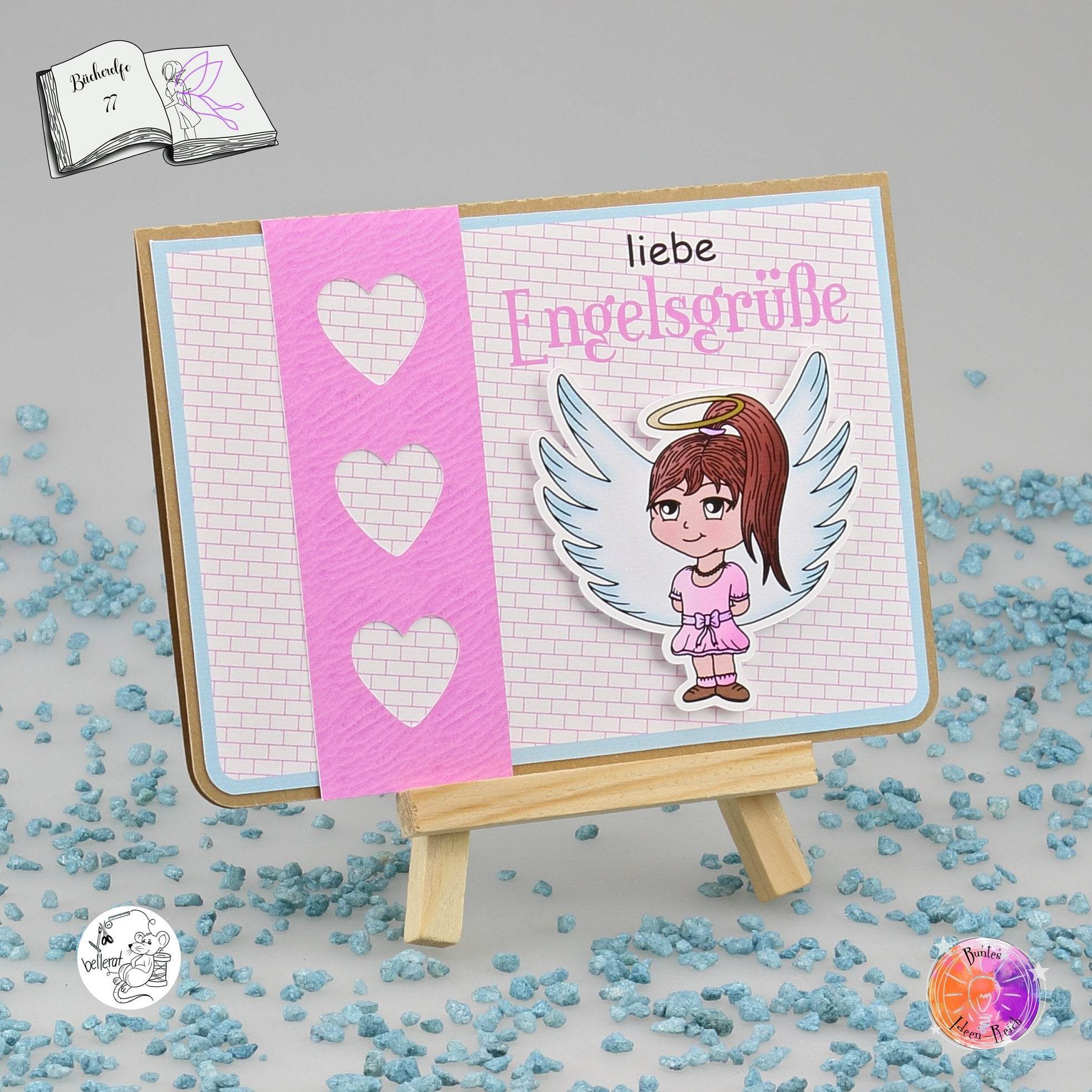 Digiset (B)Engeline Digistamp, Digipaper, Plotterdatei, Sublimation, Druck - Sewando