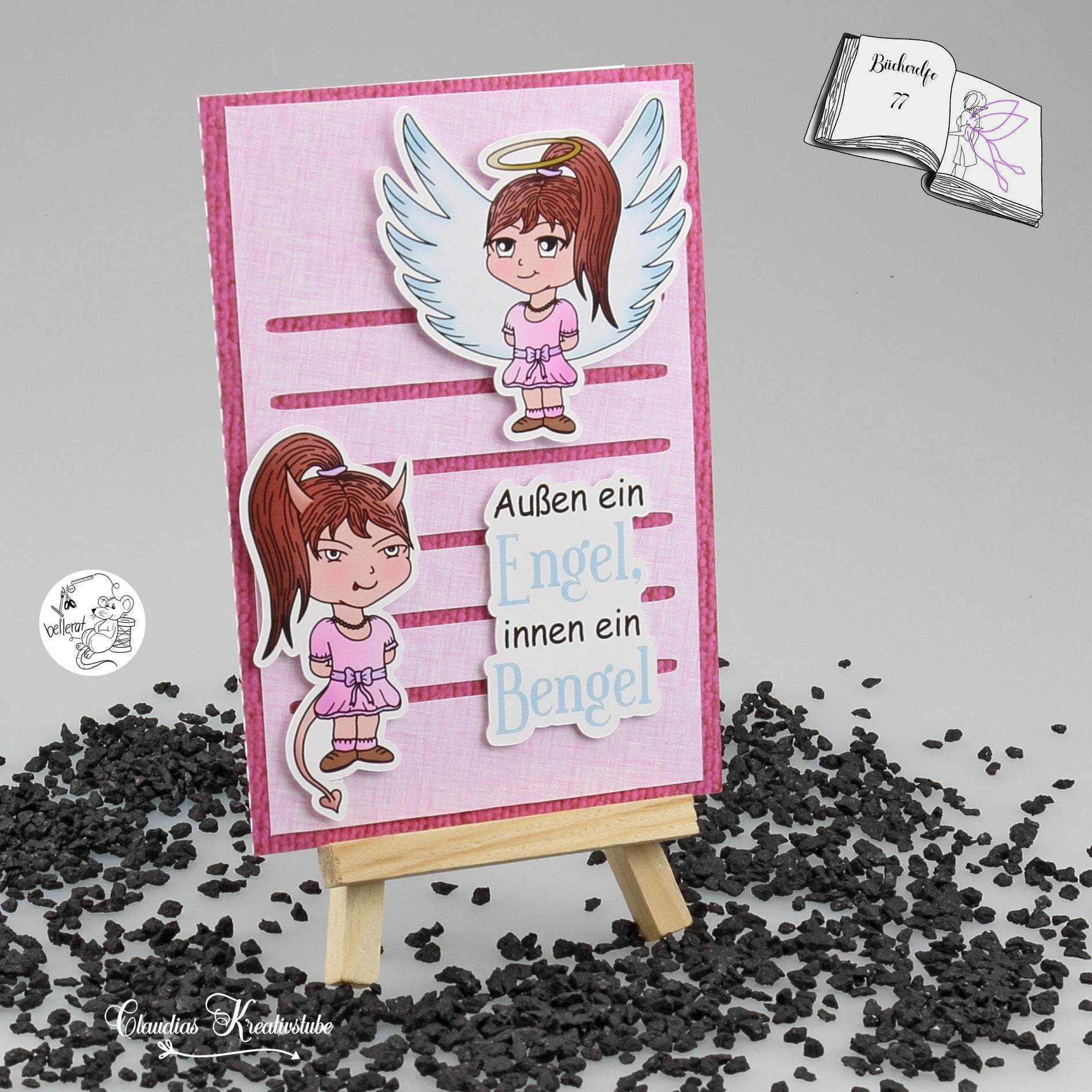 Digiset (B)Engeline Digistamp, Digipaper, Plotterdatei, Sublimation, Druck - Sewando