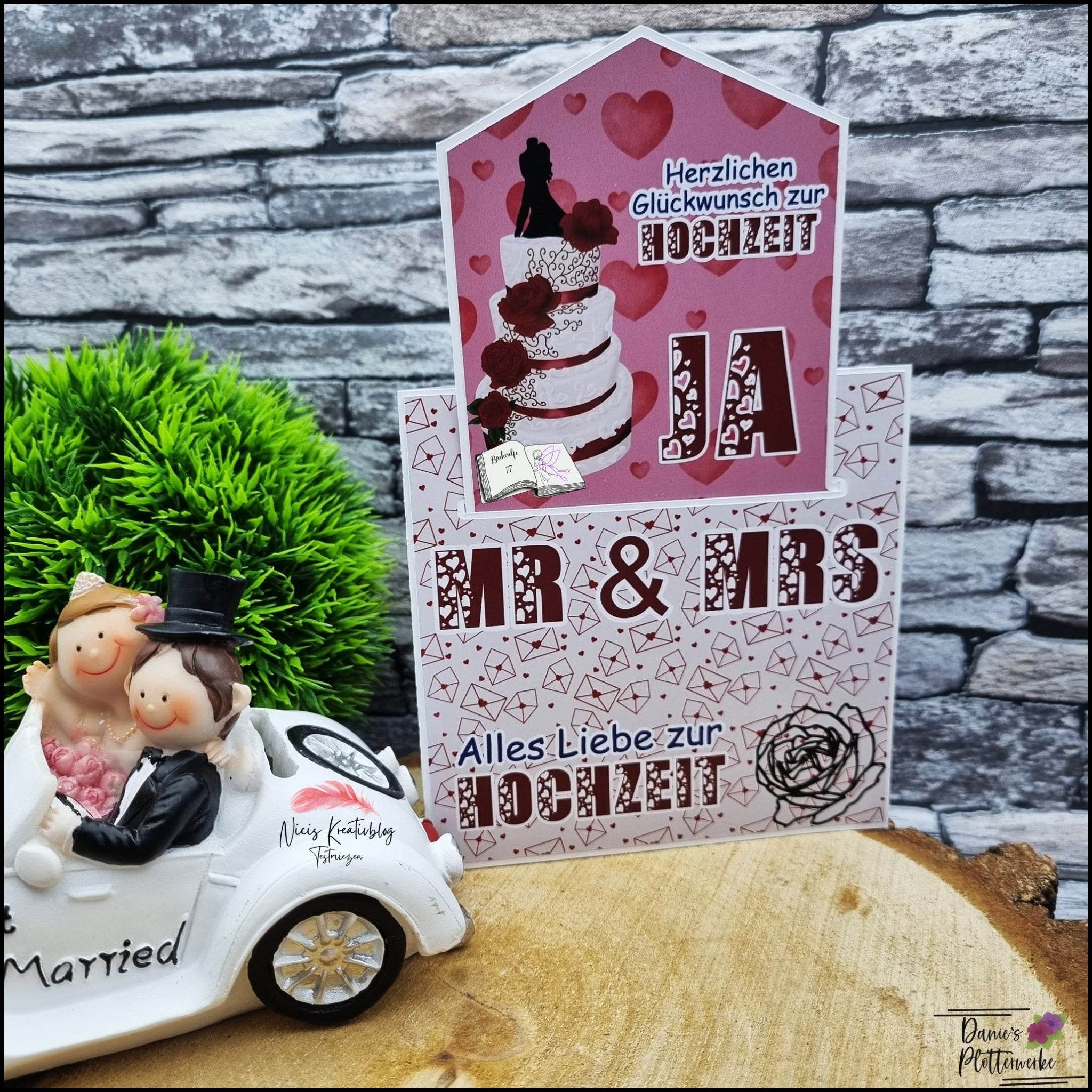 Digiset Hochzeitstorte Plotten, Sublimation, Drucken, Digistamp - Sewando