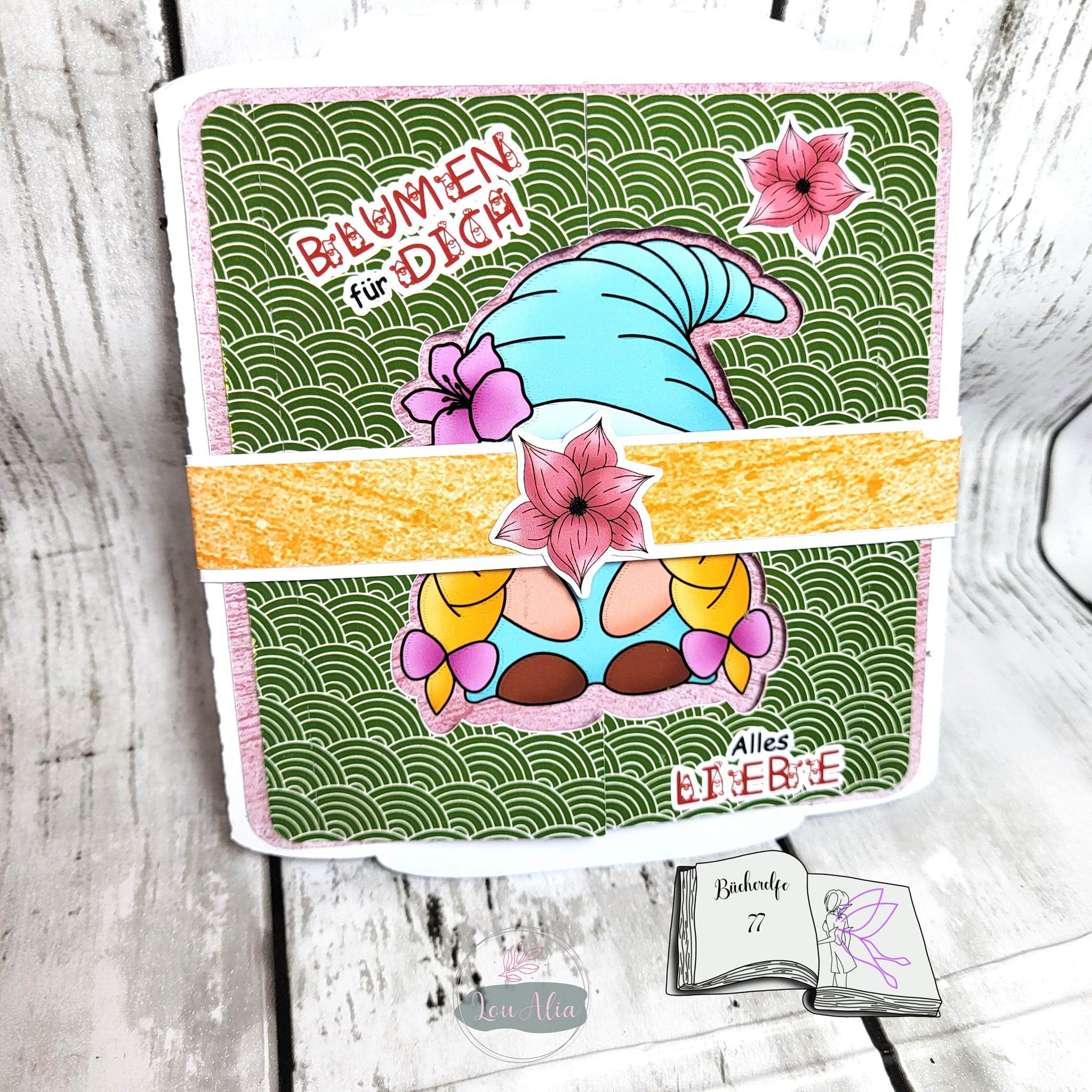 Digiset Blumenwichtel Plotterdatei, Sublimation, Digistamp, Digipaper - Sewando