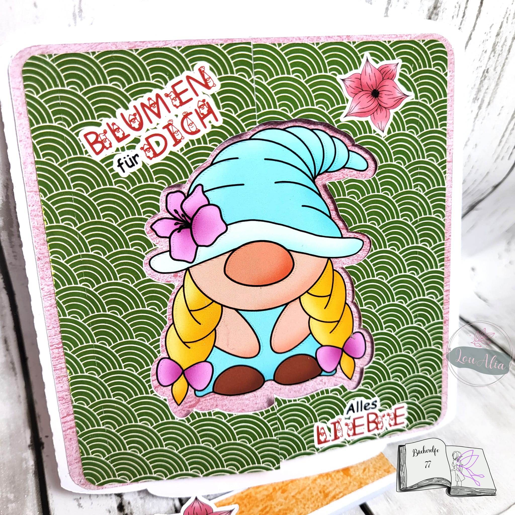 Digiset Blumenwichtel Plotterdatei, Sublimation, Digistamp, Digipaper - Sewando