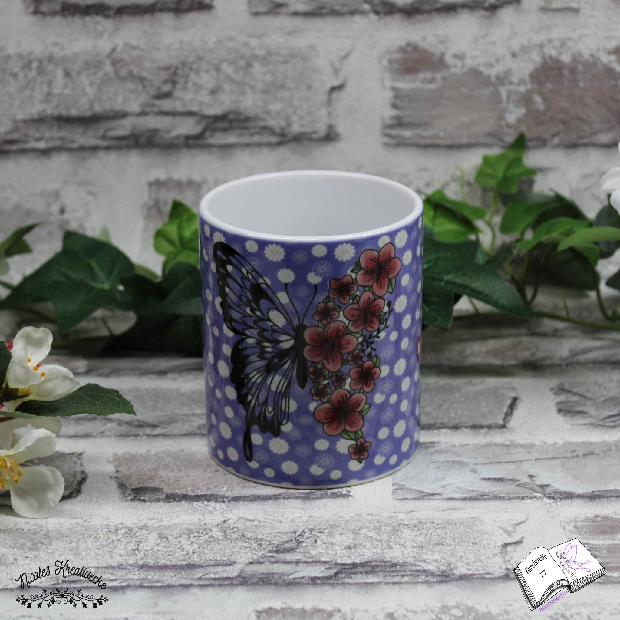 Plotterdatei flower butterfly, Sublimation, Digistamp, Digipaper - Sewando