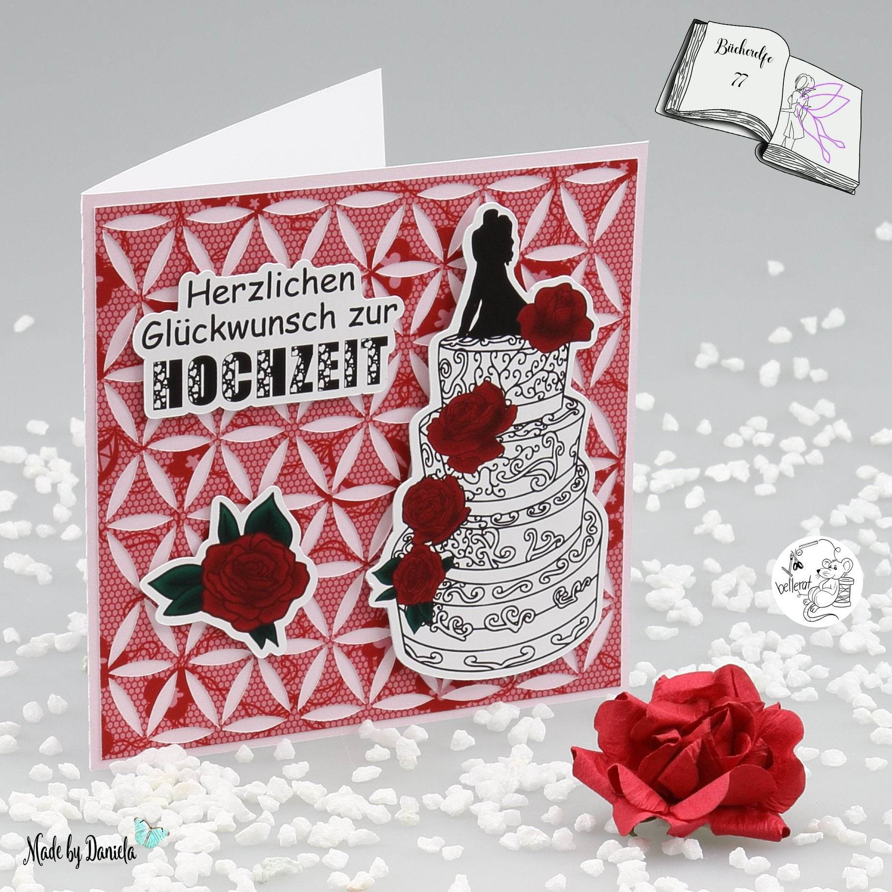 Digiset Hochzeitstorte Plotten, Sublimation, Drucken, Digistamp - Sewando