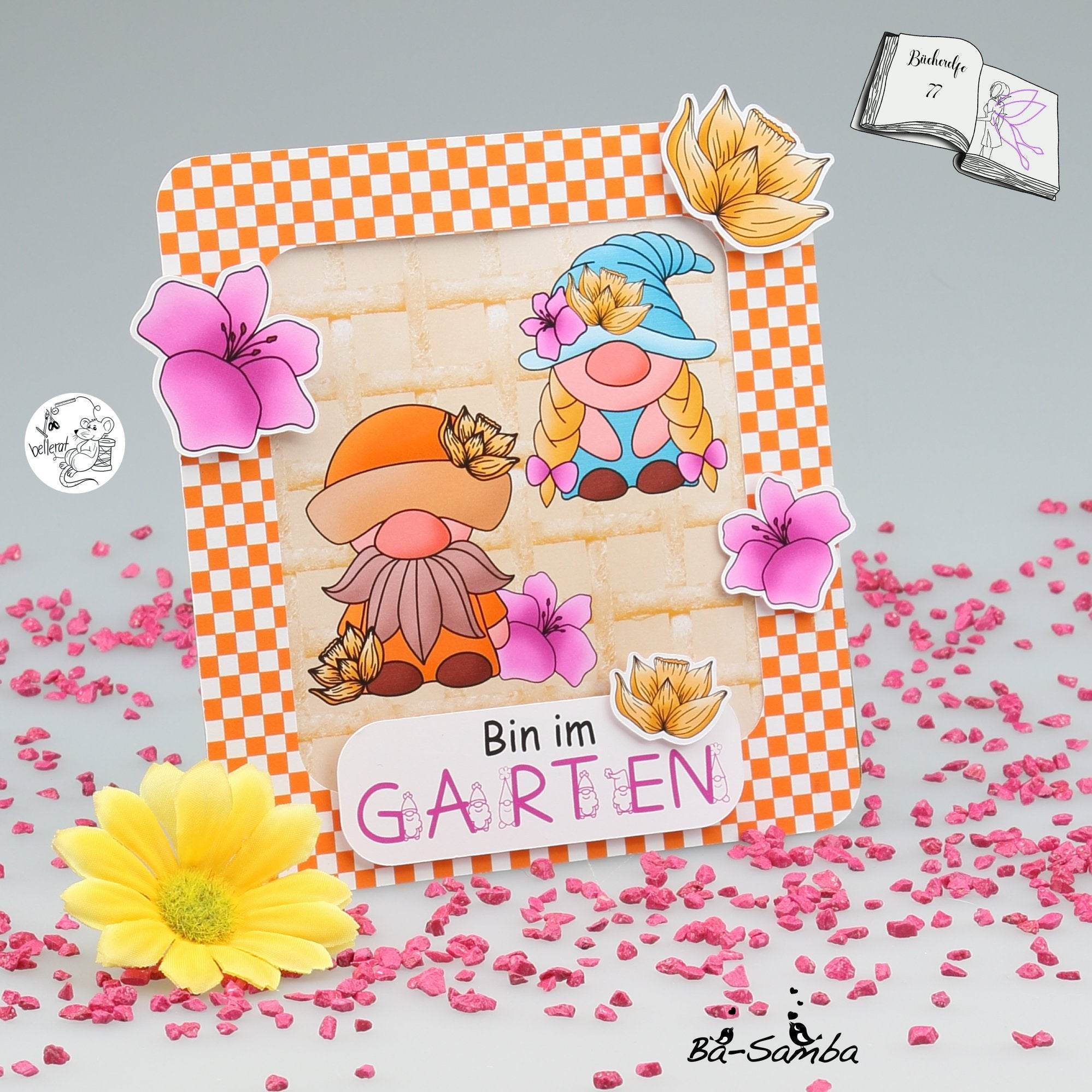 Digiset Blumenwichtel Plotterdatei, Sublimation, Digistamp, Digipaper - Sewando