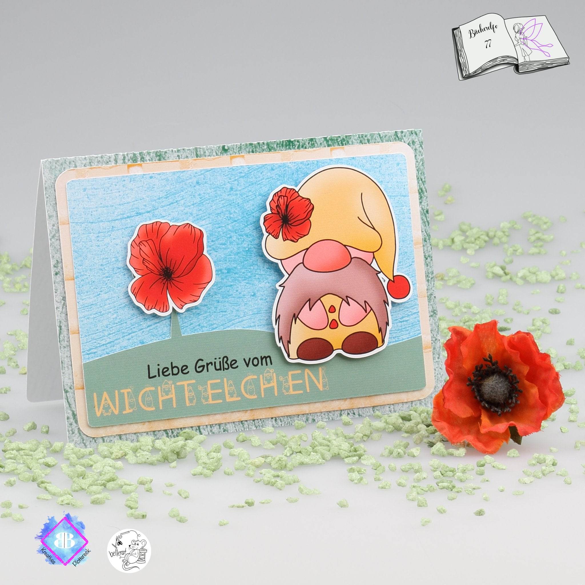Digiset Blumenwichtel Plotterdatei, Sublimation, Digistamp, Digipaper - Sewando