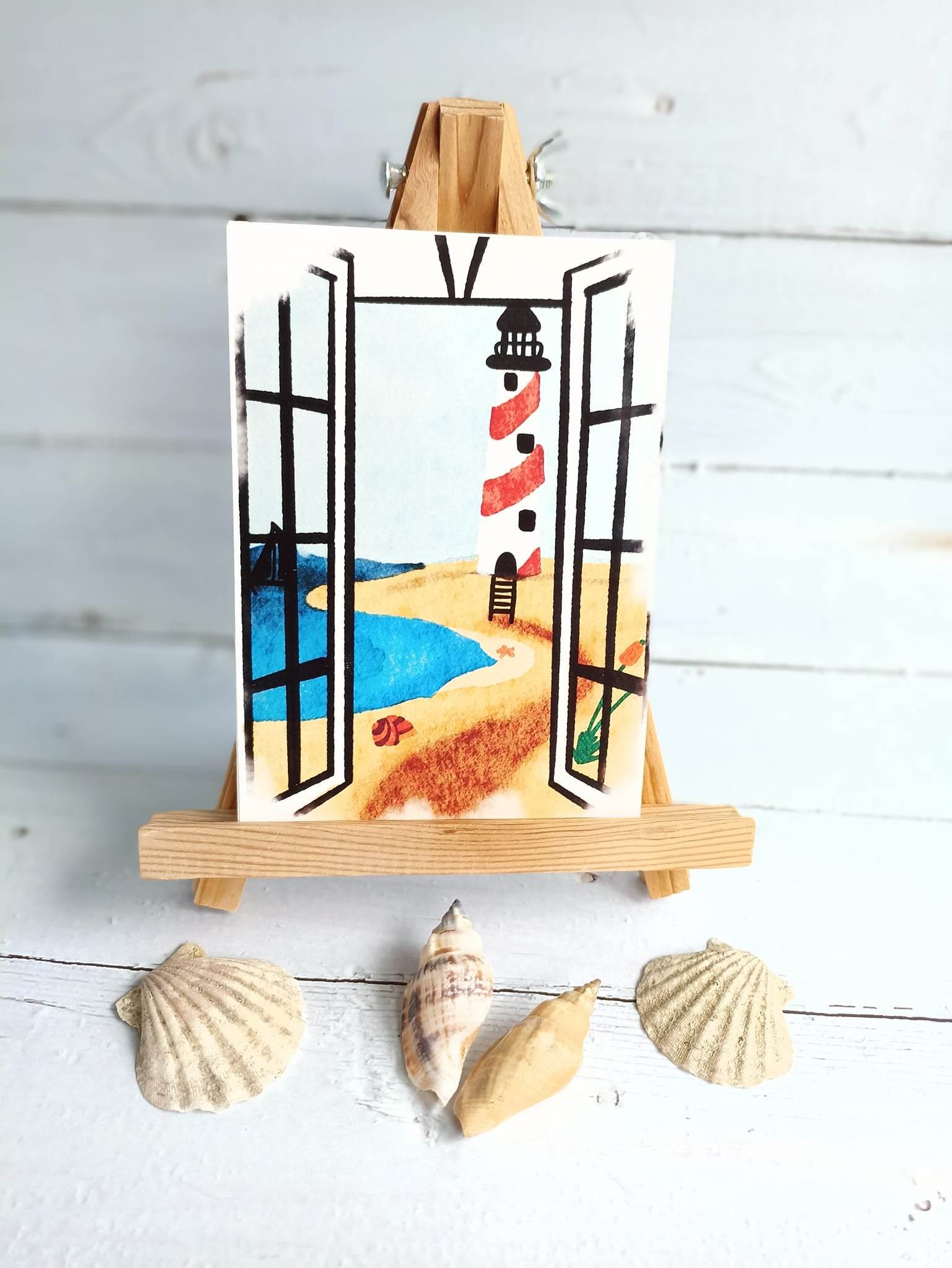 Leuchtturm, Maritim SVG und PNG Digipaper, Postkarte, Digistamps - Sewando