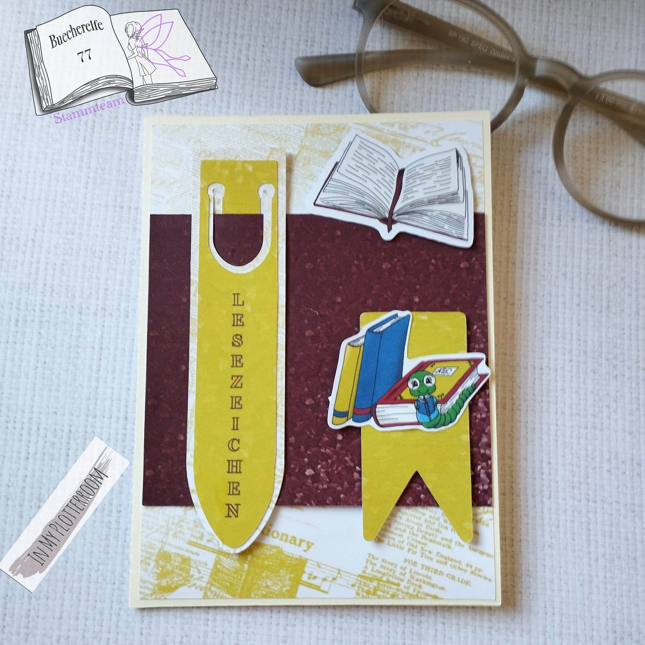 Digiset Bücherwurm Plotterdatei, Sublimation, Digistamp, Digipaper - Sewando