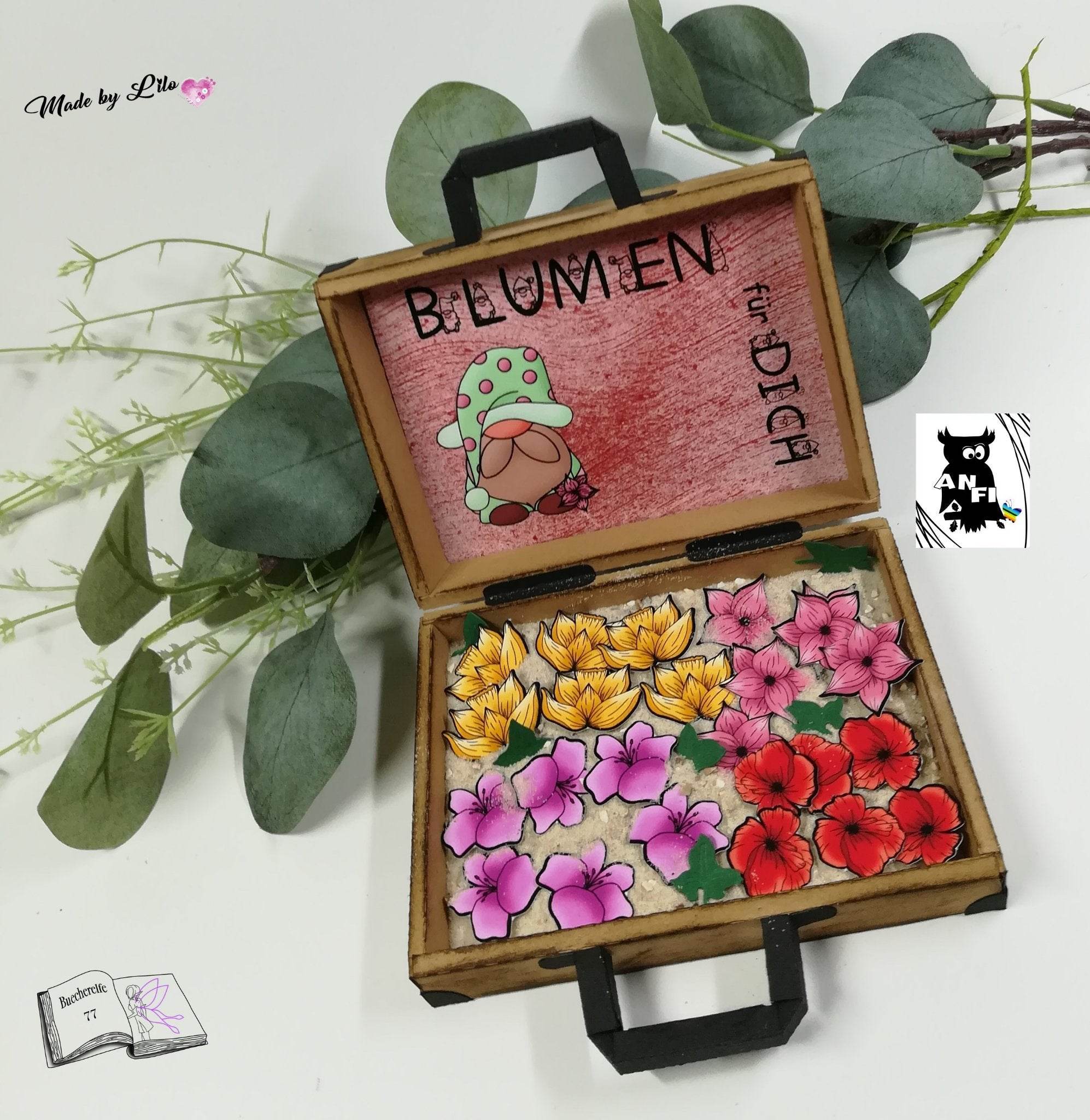 Digiset Blumenwichtel Plotterdatei, Sublimation, Digistamp, Digipaper - Sewando