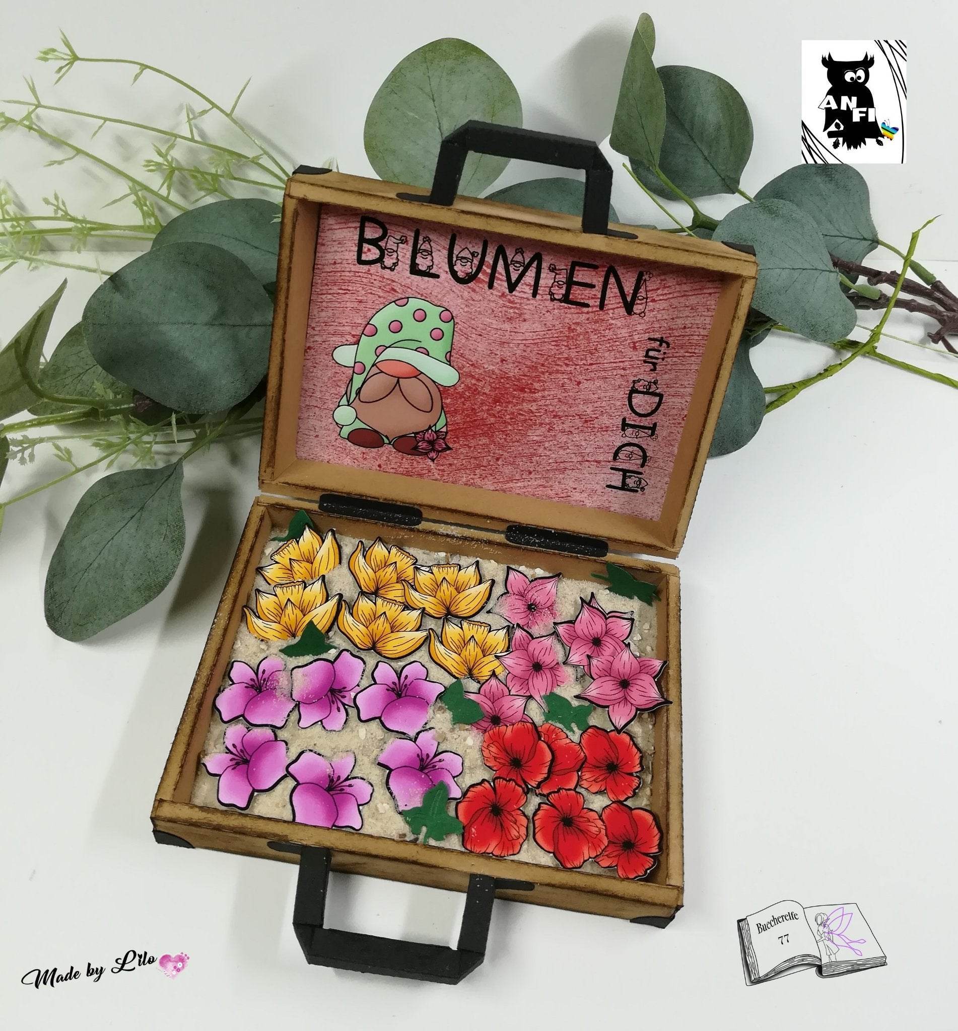Digiset Blumenwichtel Plotterdatei, Sublimation, Digistamp, Digipaper - Sewando