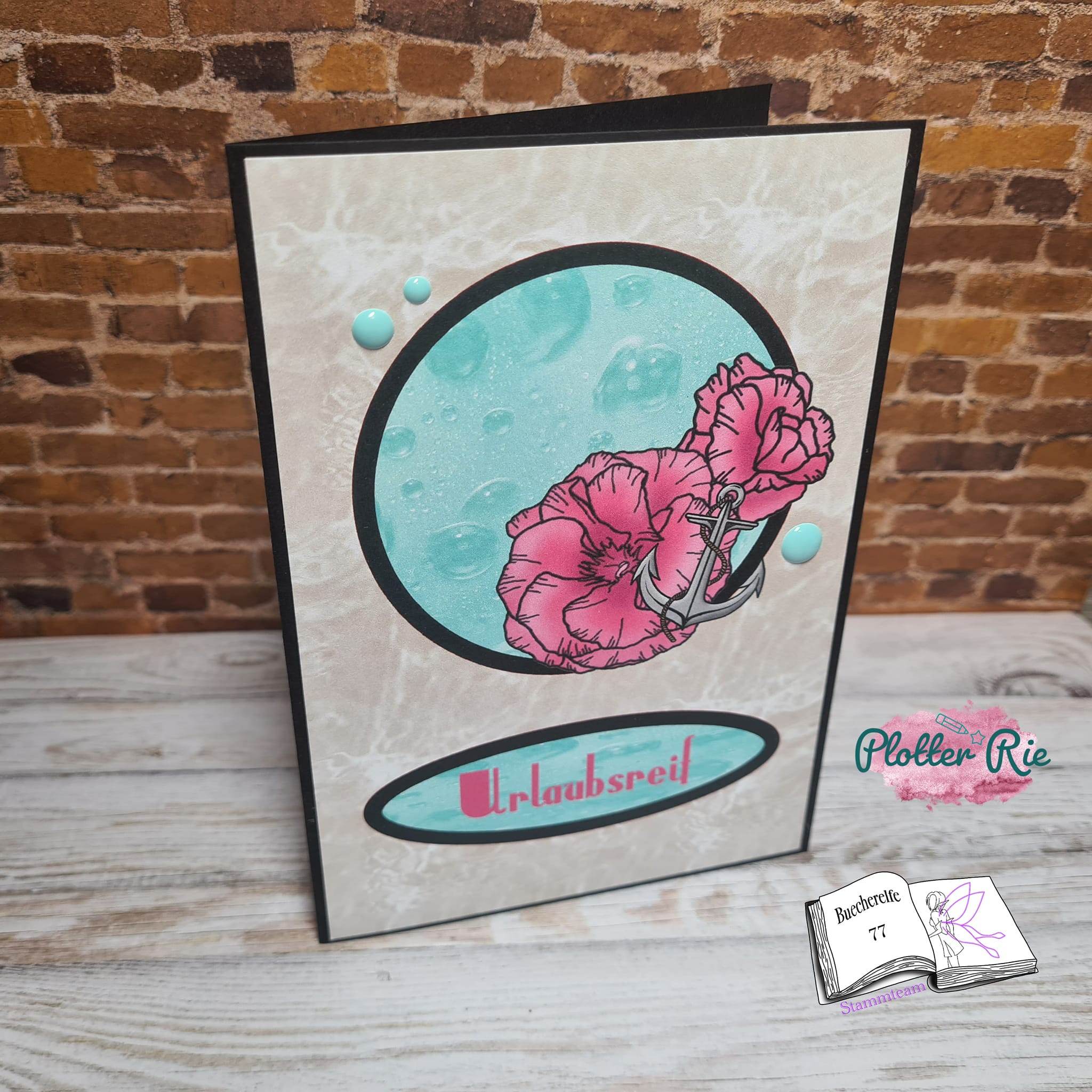 Digiset Blumen Anker Plotterdatei, Sublimation, Digistamp, Digipaper - Sewando