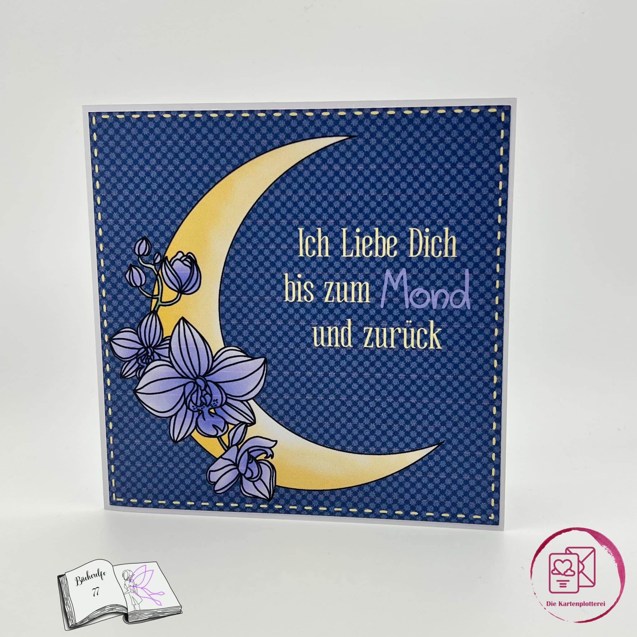 Digiset Blumenmond, Digistamp, Digipaper, Plotterdatei, Sublimation, Druck - Sewando