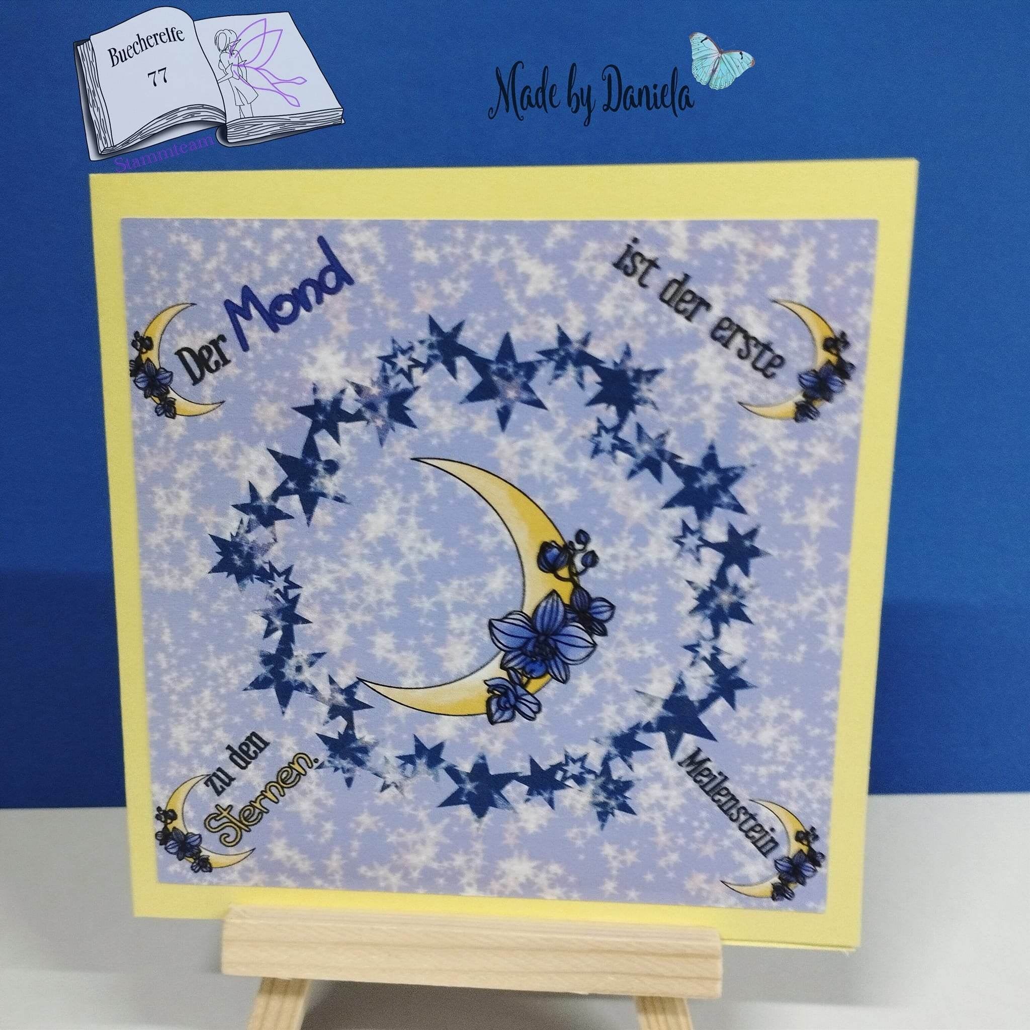 Digiset Blumenmond, Digistamp, Digipaper, Plotterdatei, Sublimation, Druck - Sewando