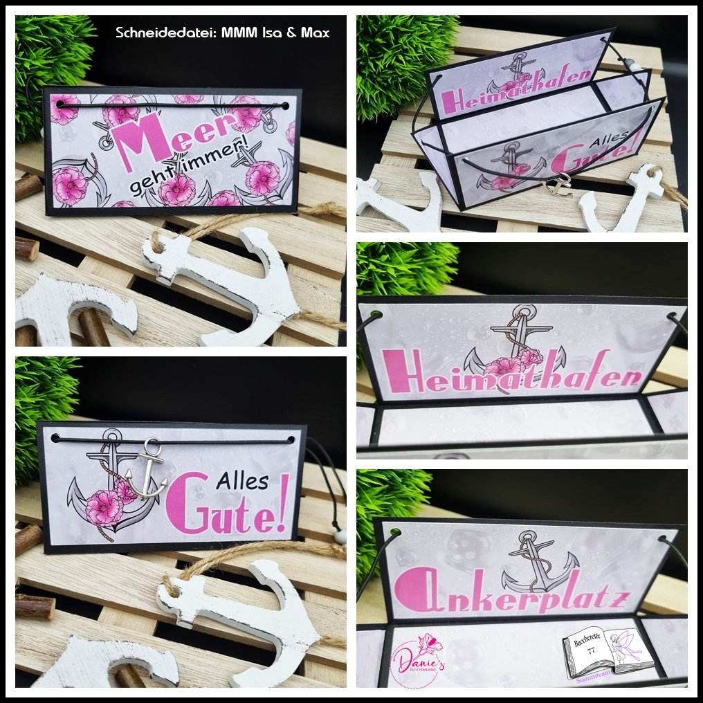 Digiset Blumen Anker Plotterdatei, Sublimation, Digistamp, Digipaper - Sewando