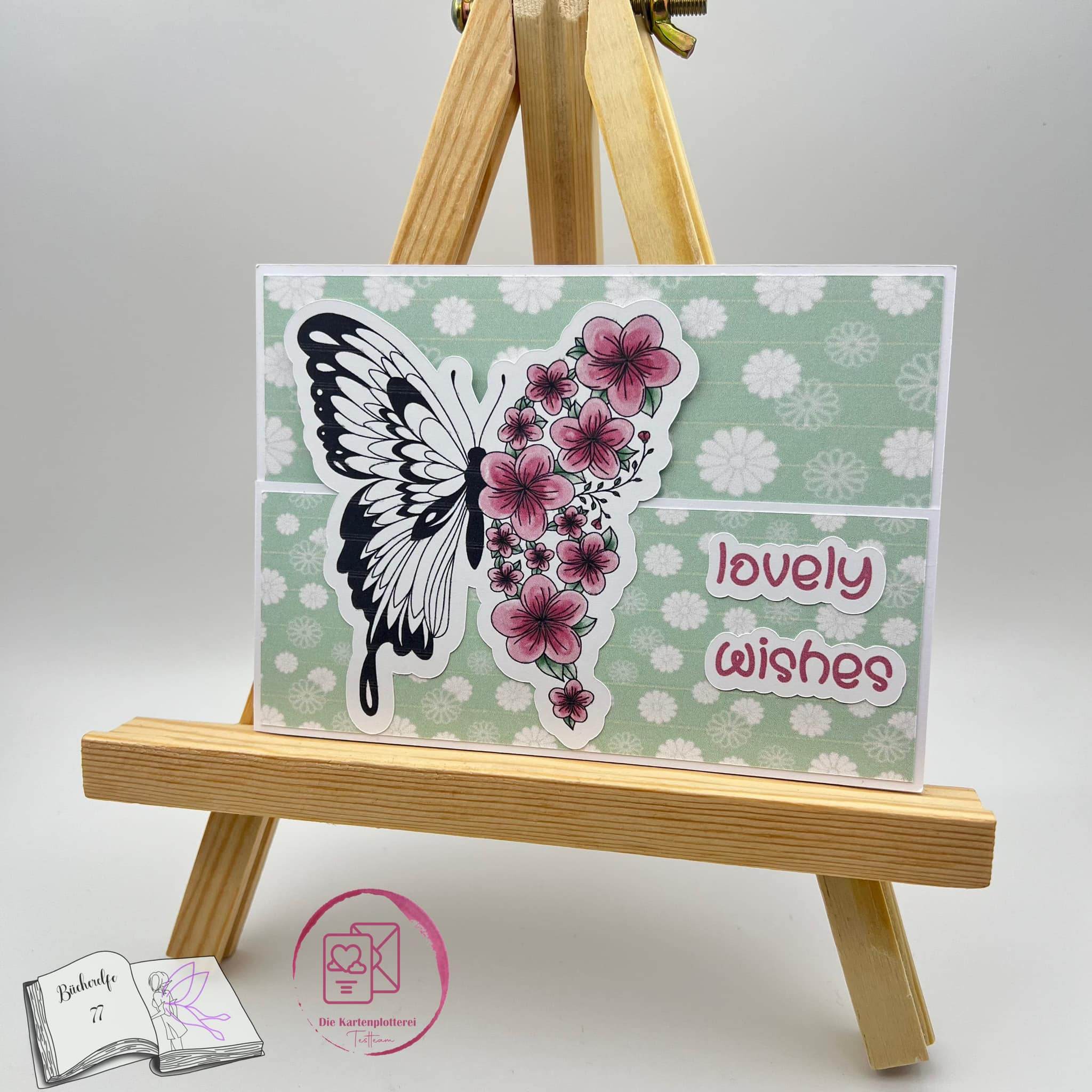 Plotterdatei flower butterfly, Sublimation, Digistamp, Digipaper - Sewando