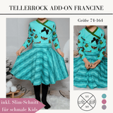 Schnittmuster Tellerrock Add-on für Kinderkleid Francine Gr. 74-164 - Sewando