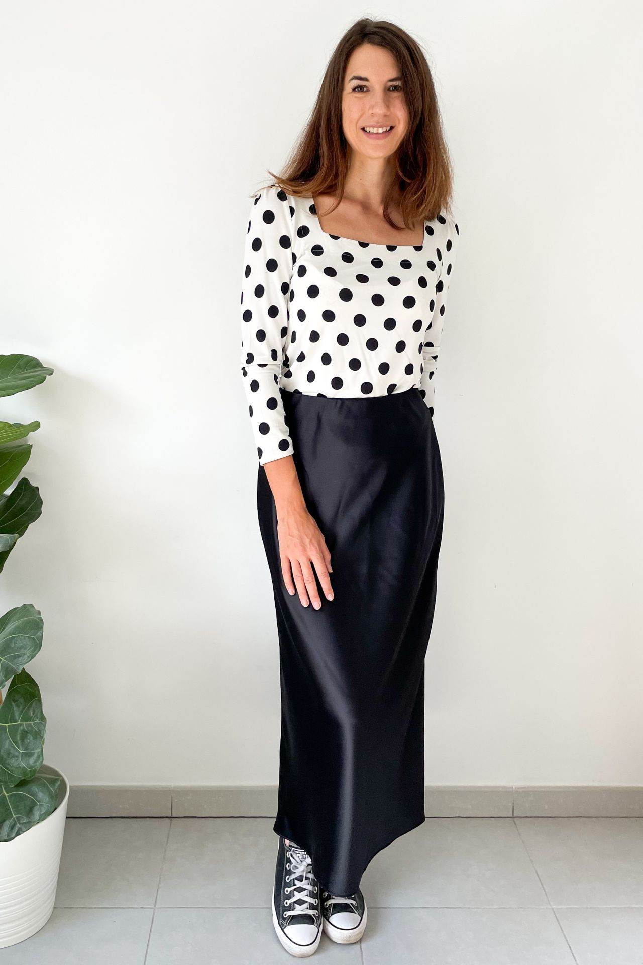 Satinrock Maxirock BLANCA, Gr. 32-50, PDF Schnittmuster - Sewando