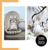 Laserdatei - Hasen Eierhalter mit variablen Details - Sewando